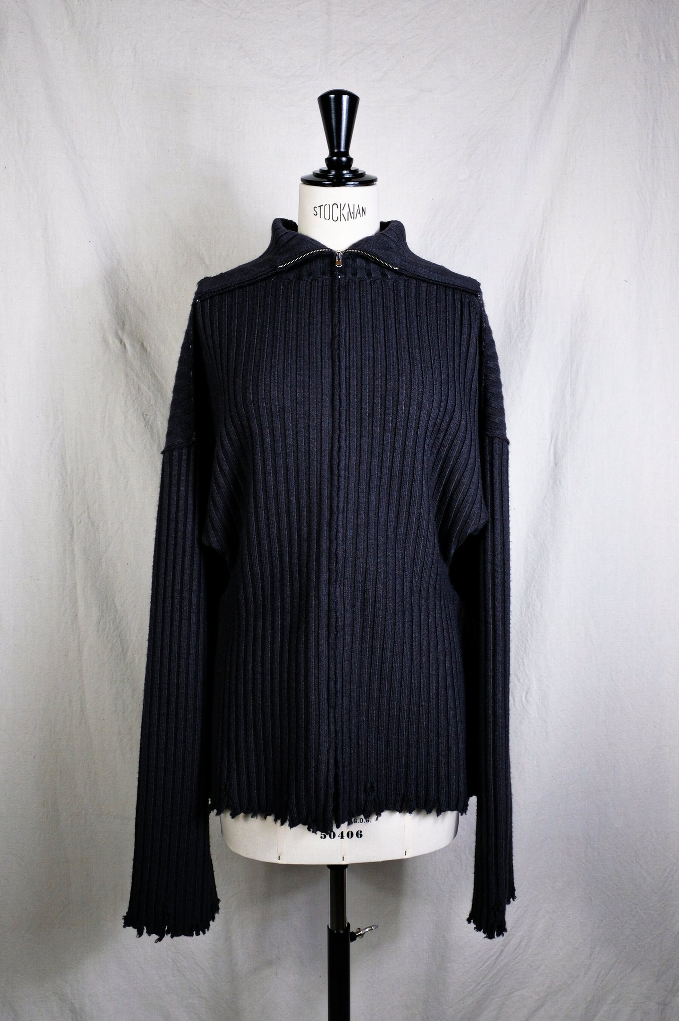 CURRENTAGE"FRONT ZIP KNIT"