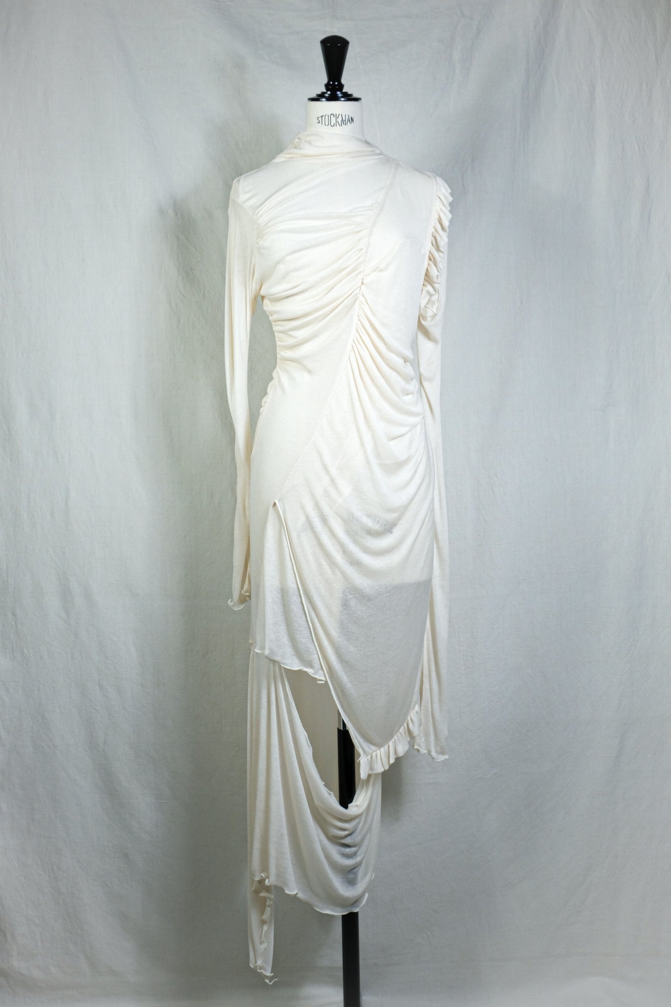 PHOTOCOPIEU "ASYMMETRIC SHEER DRESS / TILDA / IVORY"