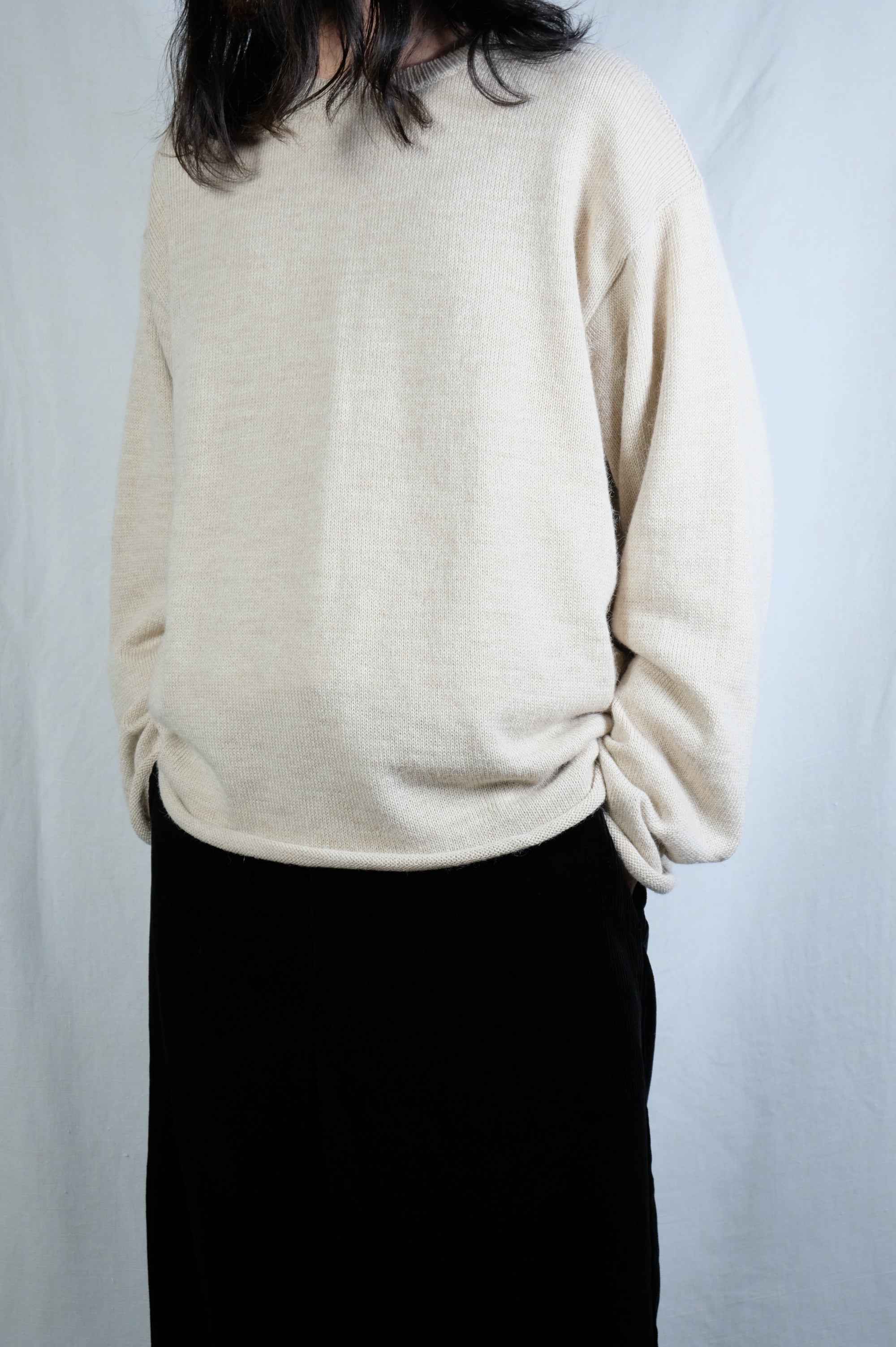 MAYDI / Rib Stitch Vネック アルゼンチンニット