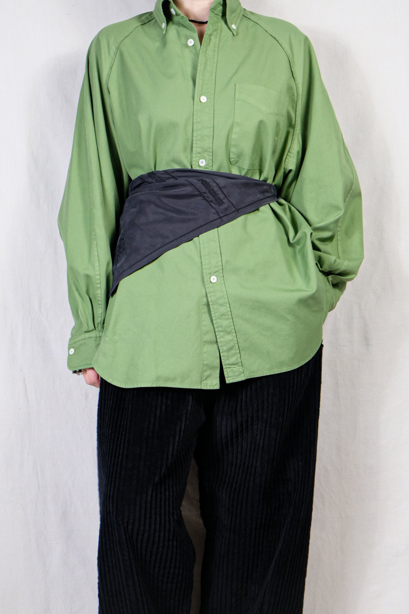 CURRENTAGE "OXFORD SHIRT / GREEN"
