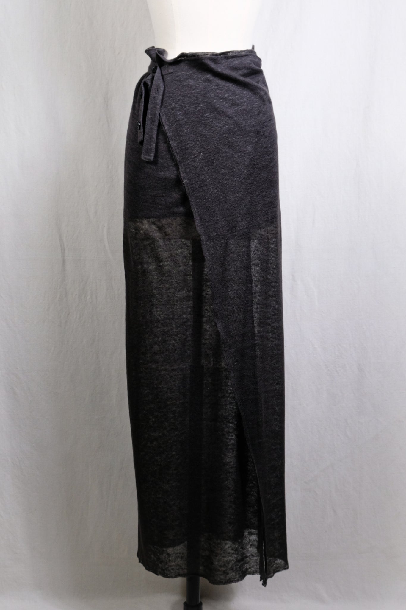 Gabriela Coll Garments " NO.304 LINEN JERSEY WRAP SKIRT"