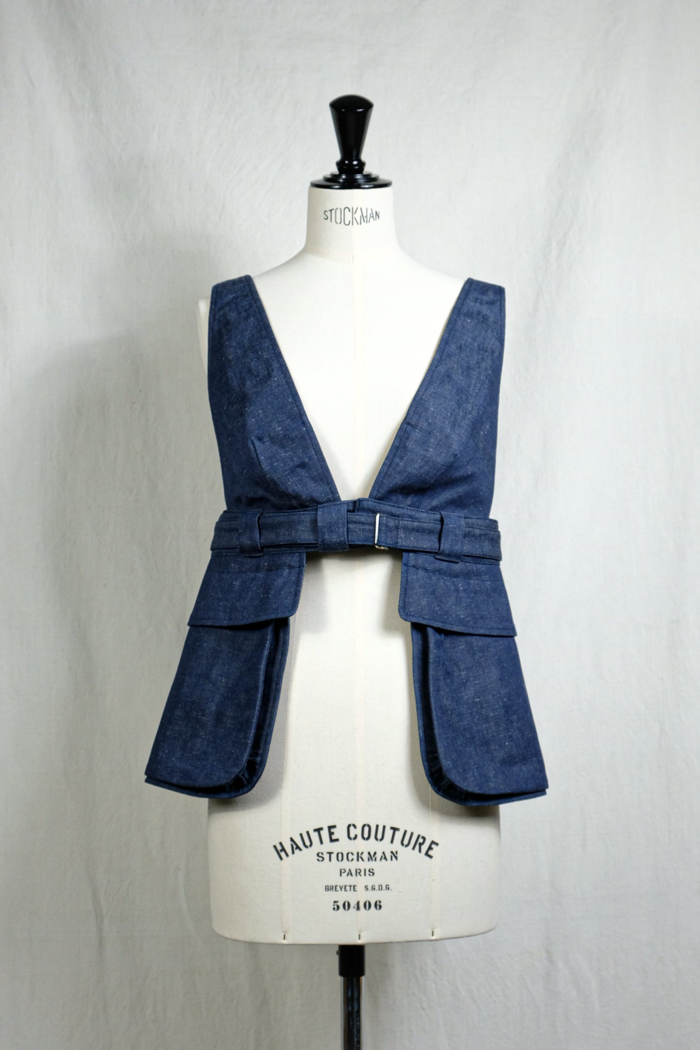 FUMIKA_UCHIDA "NEPPED DENIM POCKET VEST"