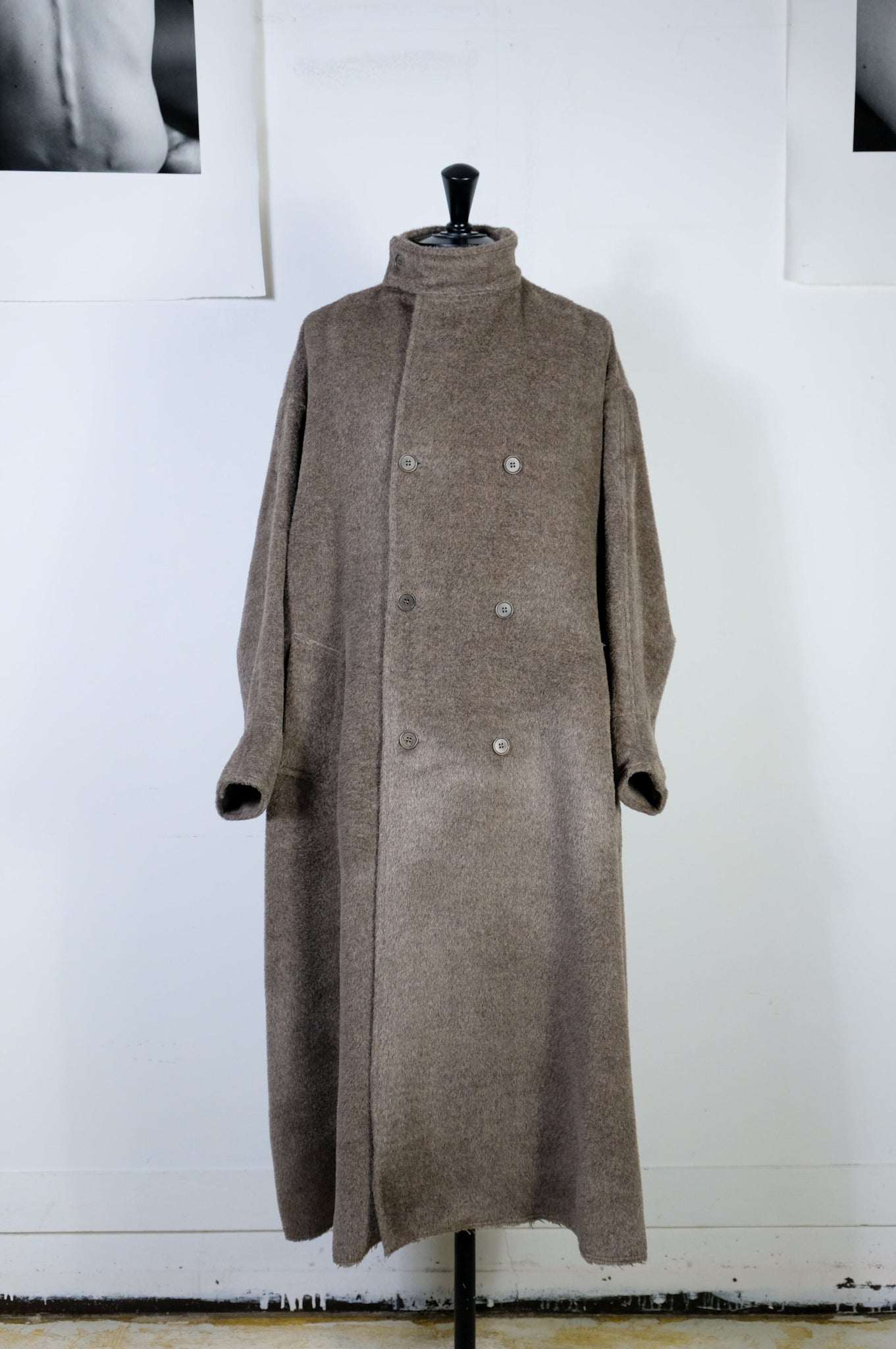 Gabriela Coll Garments "NO.65 DORMEUIL ALPACA OVERSIZED COAT / BROWN"(MENS)