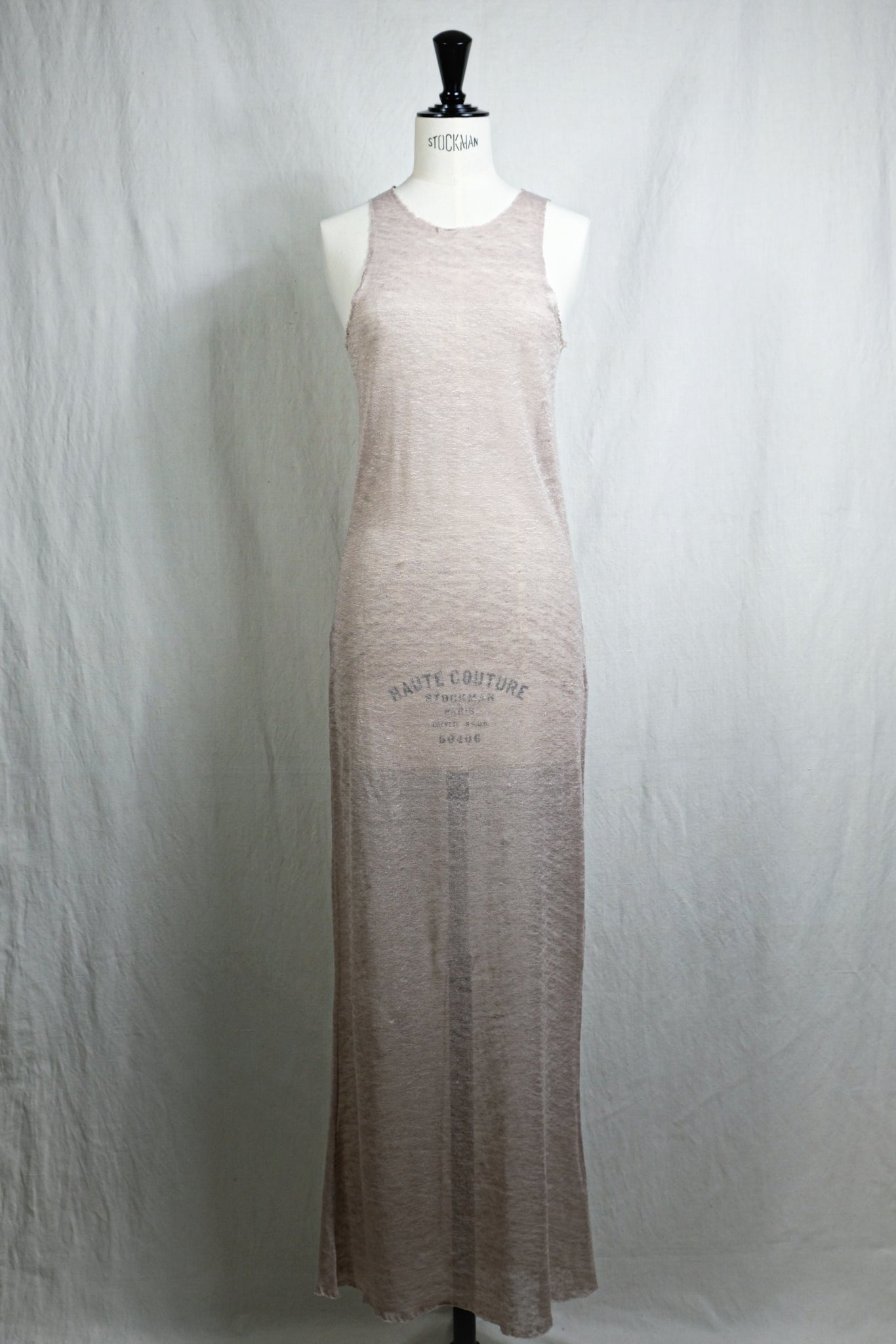 Gabriela Coll Garments " NO.303 LINEN JERSEY DRESS / WARM GREY"