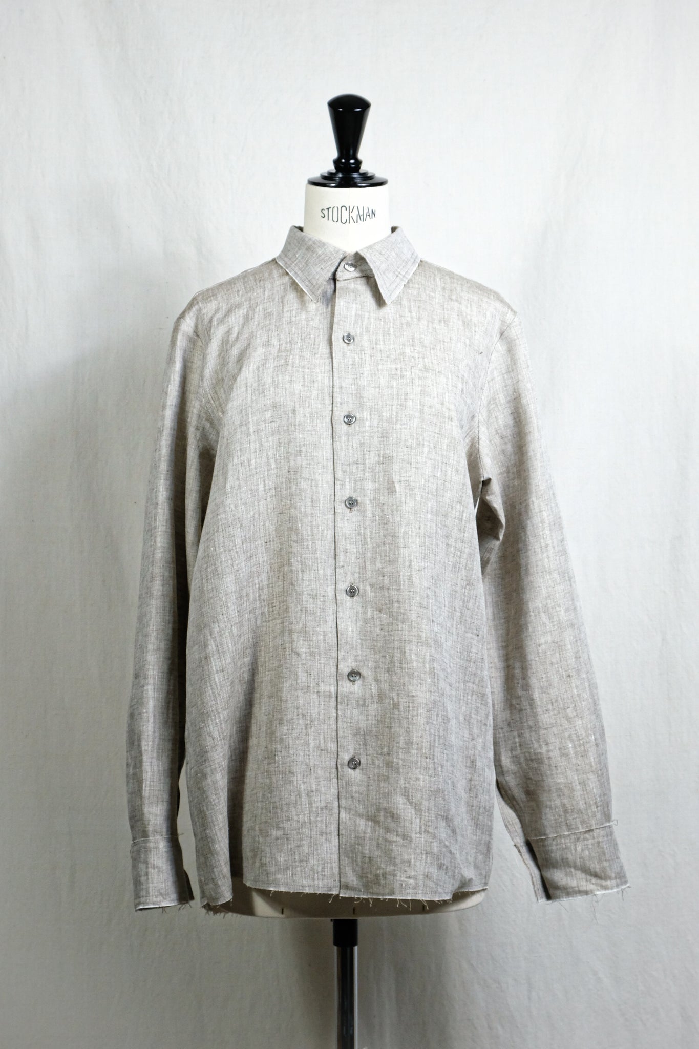 Gabriela Coll Garments "NO.197 LINEN SHIRT / GREY MELANGE"