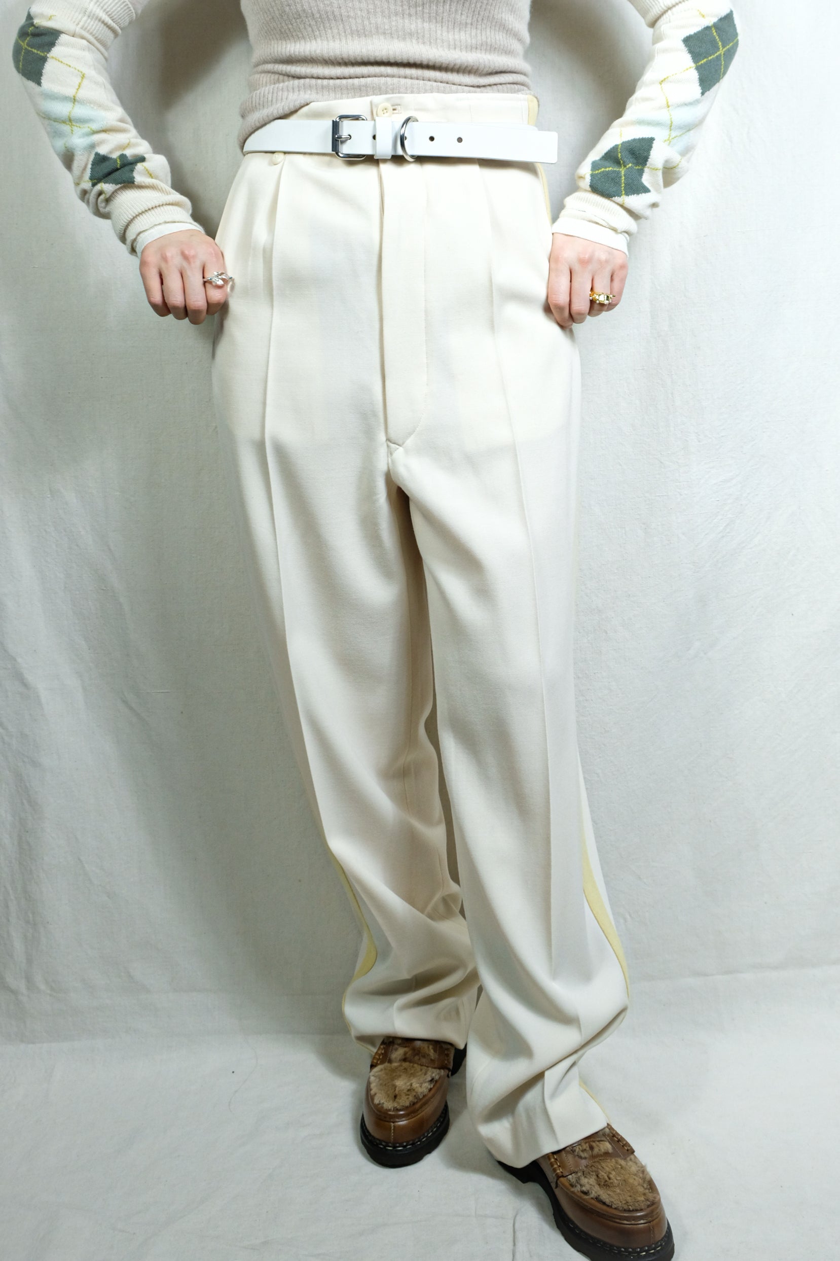 (ᵔᴥᵔ) 様　fumika uchida ホワイトデニム FUMIKA_UCHIDA / Heavy OZ.Denim/ 5 POCKET PANTS (KINARI , INDIGO