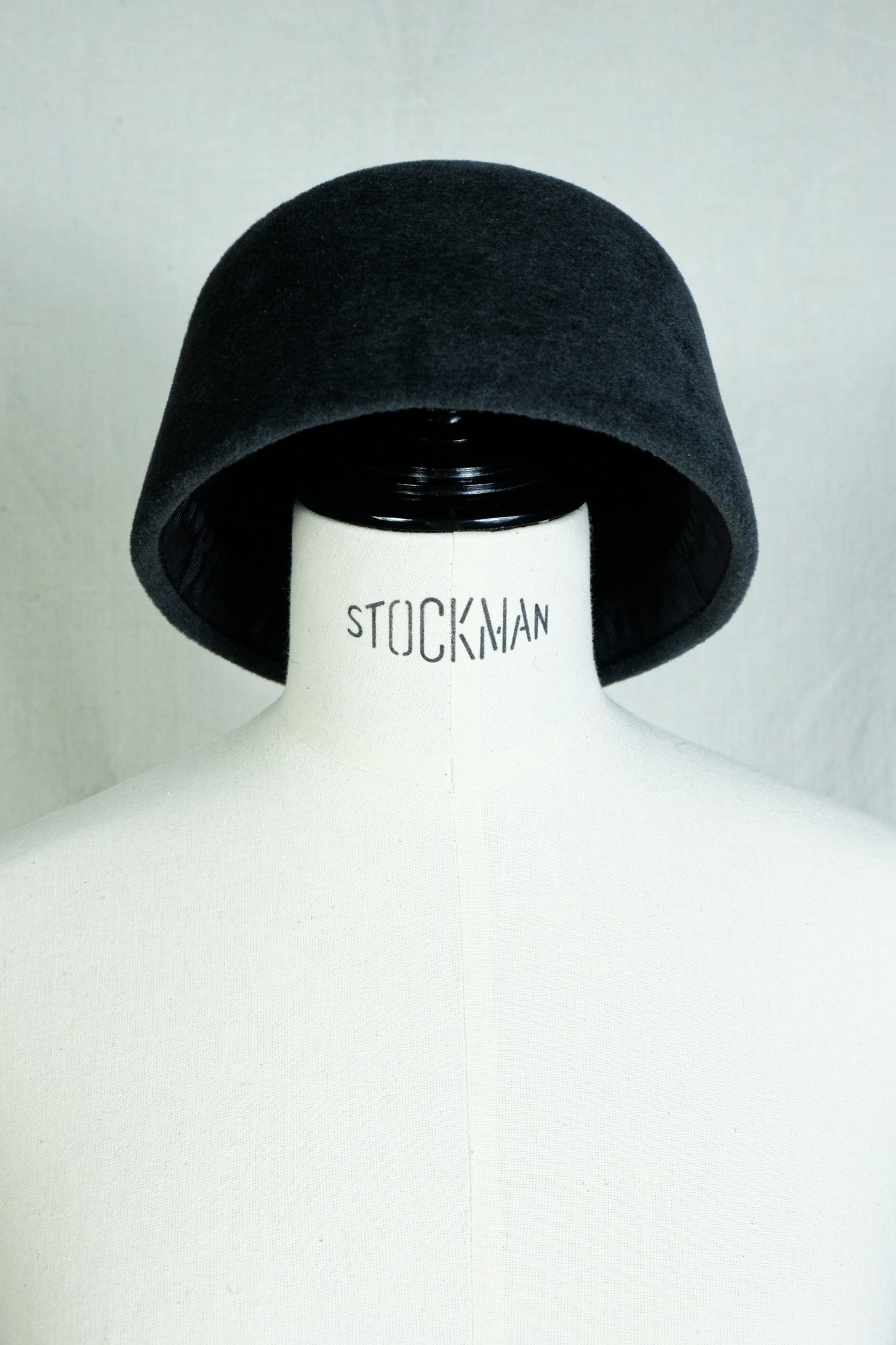 CURRENTAGE"DEAD STOCK RABBIT FUR HAT/BLACK"