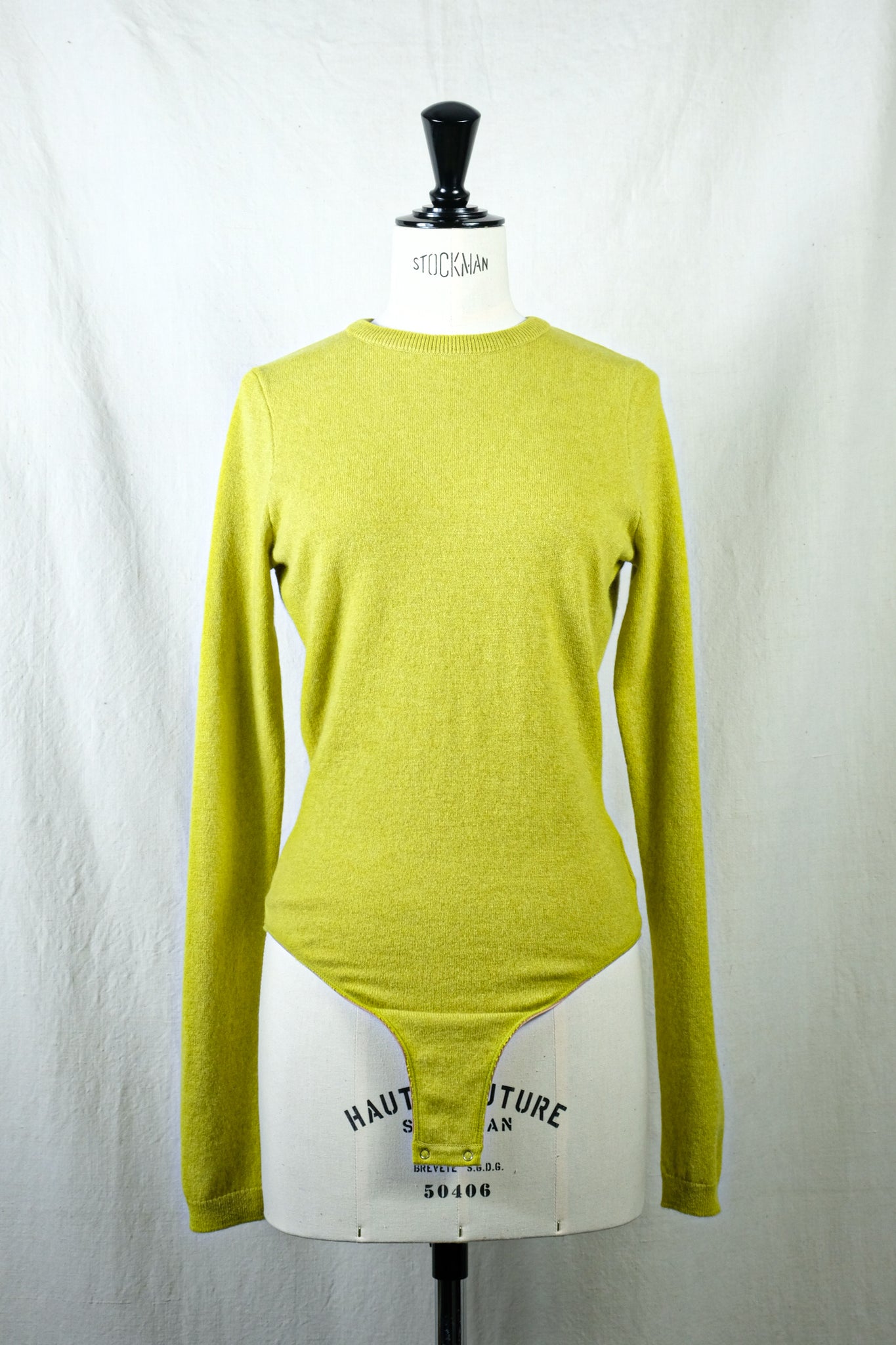 FUMIKA_UCHIDA "CASHMERE CREW NECK BODY SUIT / YELGRN"