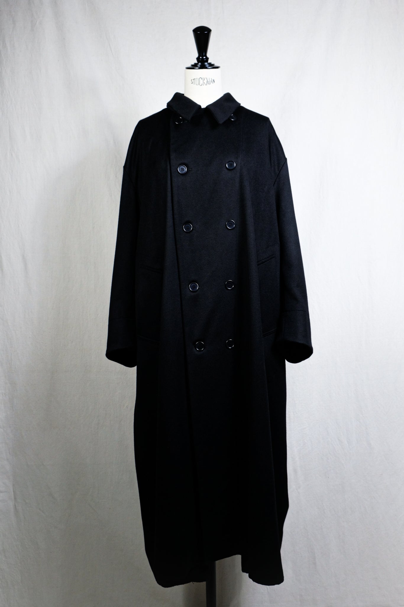 Gabriela Coll Garments " NO.230 LORO PIANA HEAVY WOOL BREASTED COAT / BLACK" 