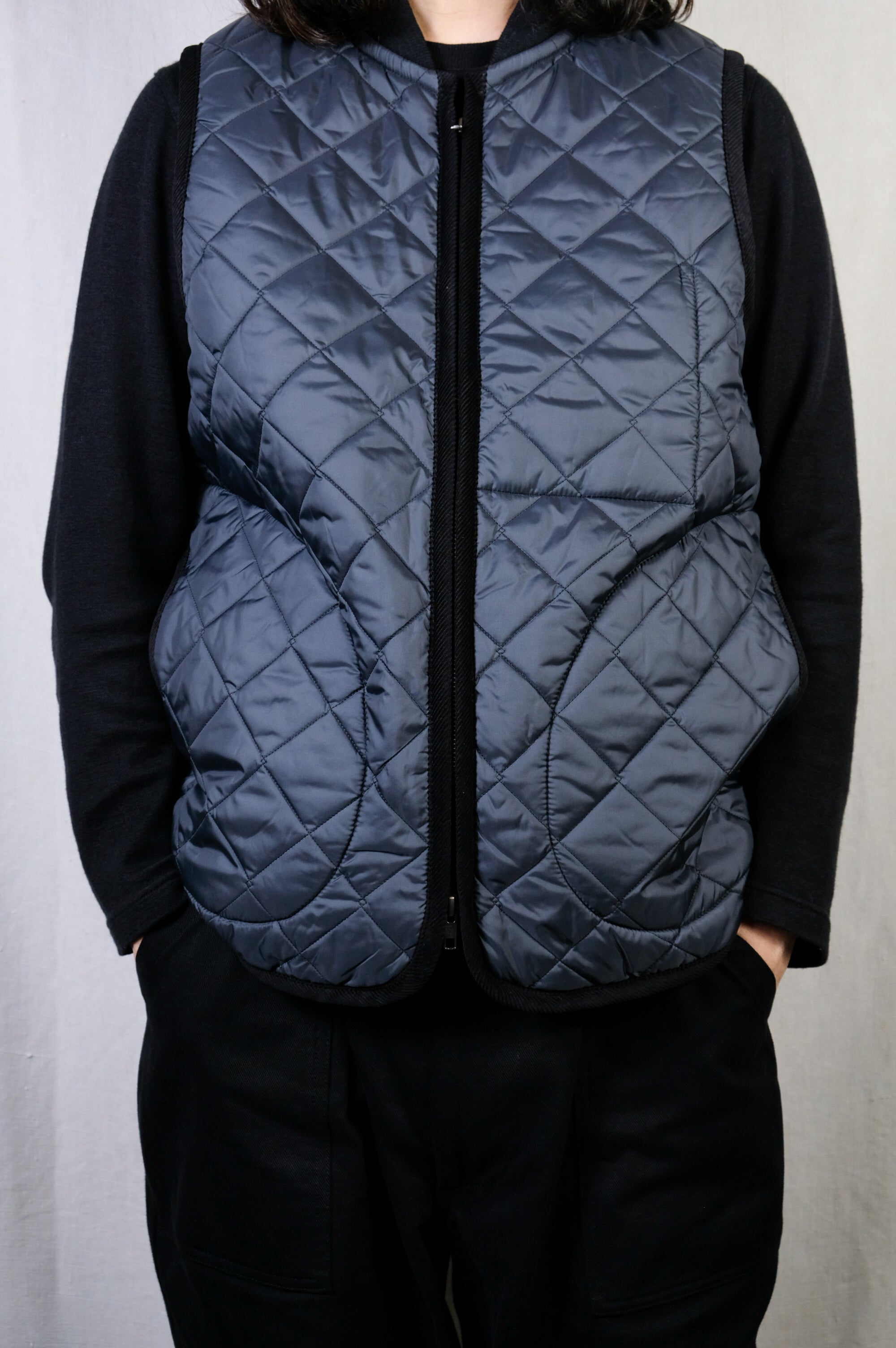 SOPHNET.× LAVENHAM Collaboration Vest CDG Shirt: Men's Lavenham Bias Quilted Vest (Dark Khaki) | Dover