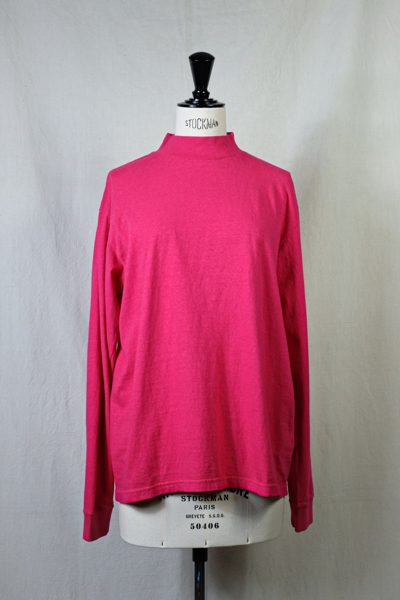 FilMelange "DOUG / ORGANIC COTTON HIGH NECK TOP / MAGENTA"