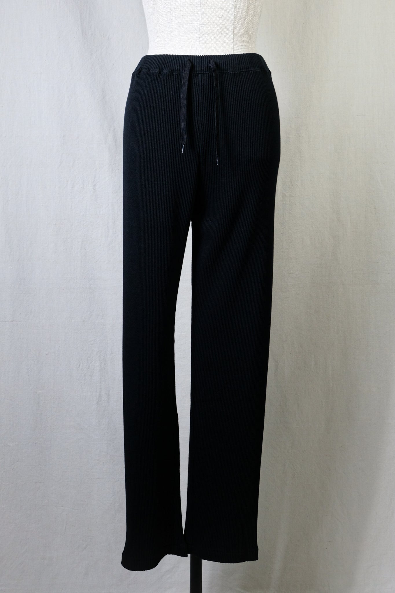 FilMelange "DOVE/COTTON WOOL RIB PANTS/BLACK"