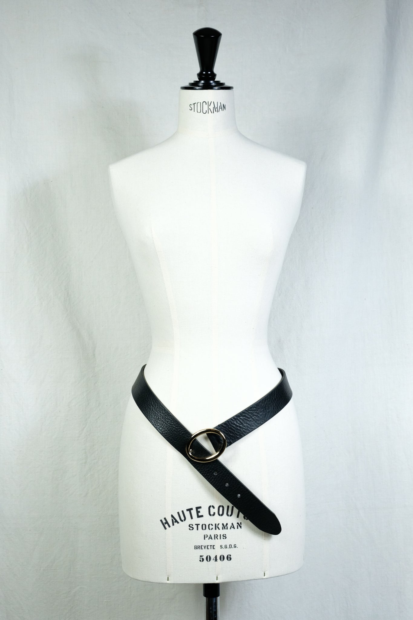 PHOTOCOPIEU "OVAL BUCKLE LEATHER BELT/BABEL"