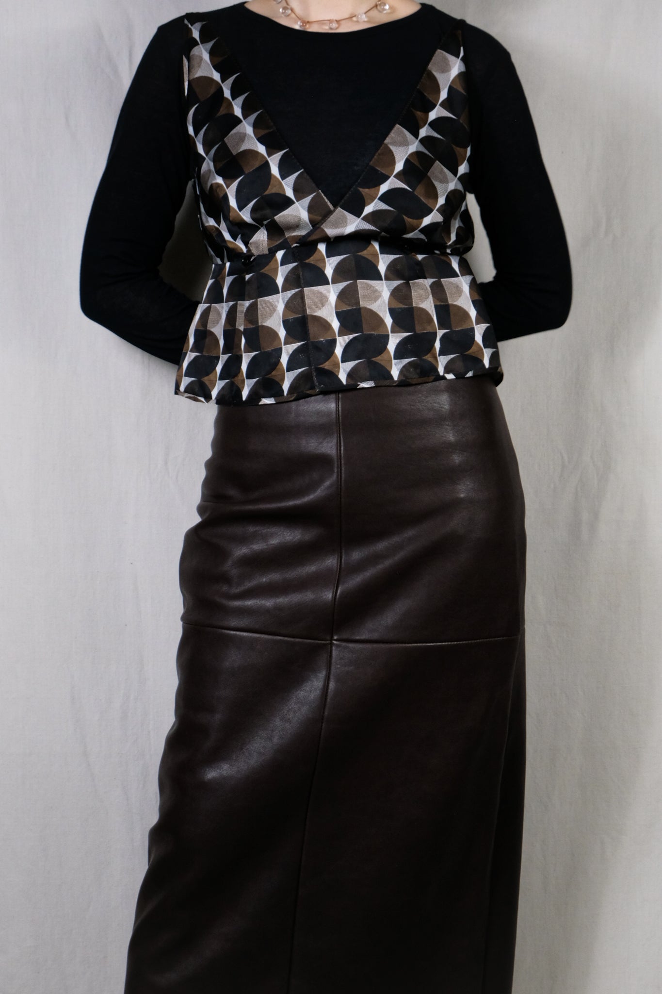 FUMIKA_UCHIDA "GEOMETRIC PATTERN PRINTED CAMISOLE" 