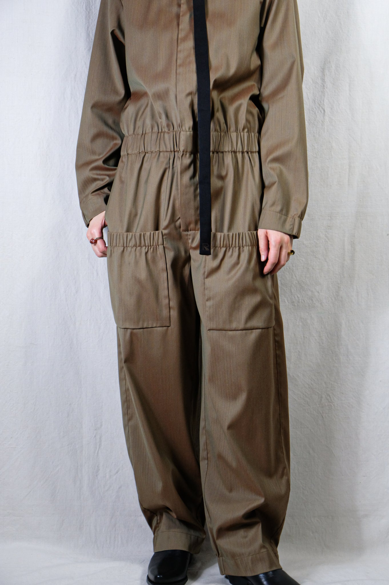 Gabriela Coll Garments "NO.284 LORO PIANA FINE WOOL OVERALL / CAMEL"