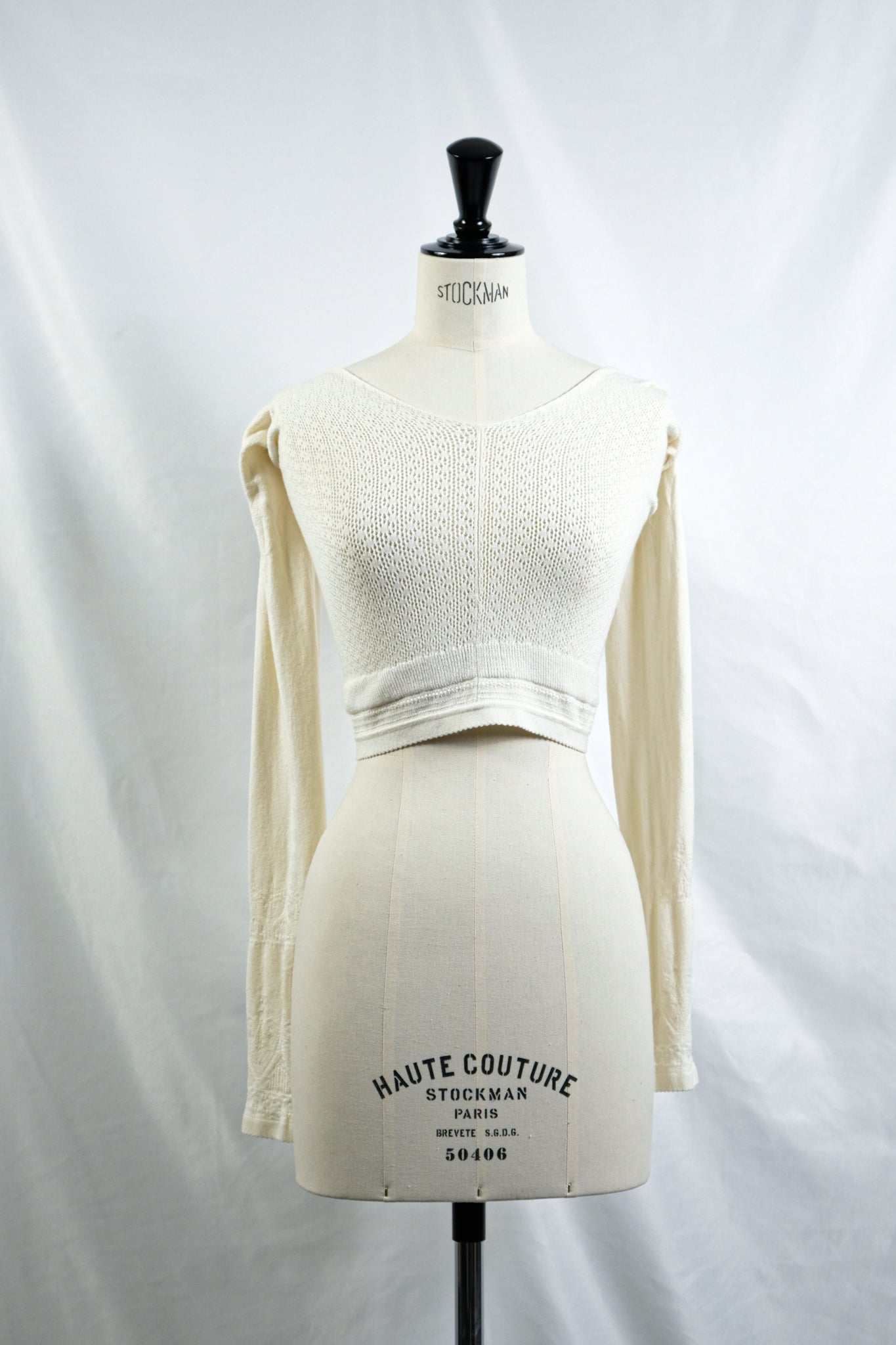 FUMIKA_UCHIDA "SILK LACE KNITTING TIGHTS TOP / OFF WHITE" 