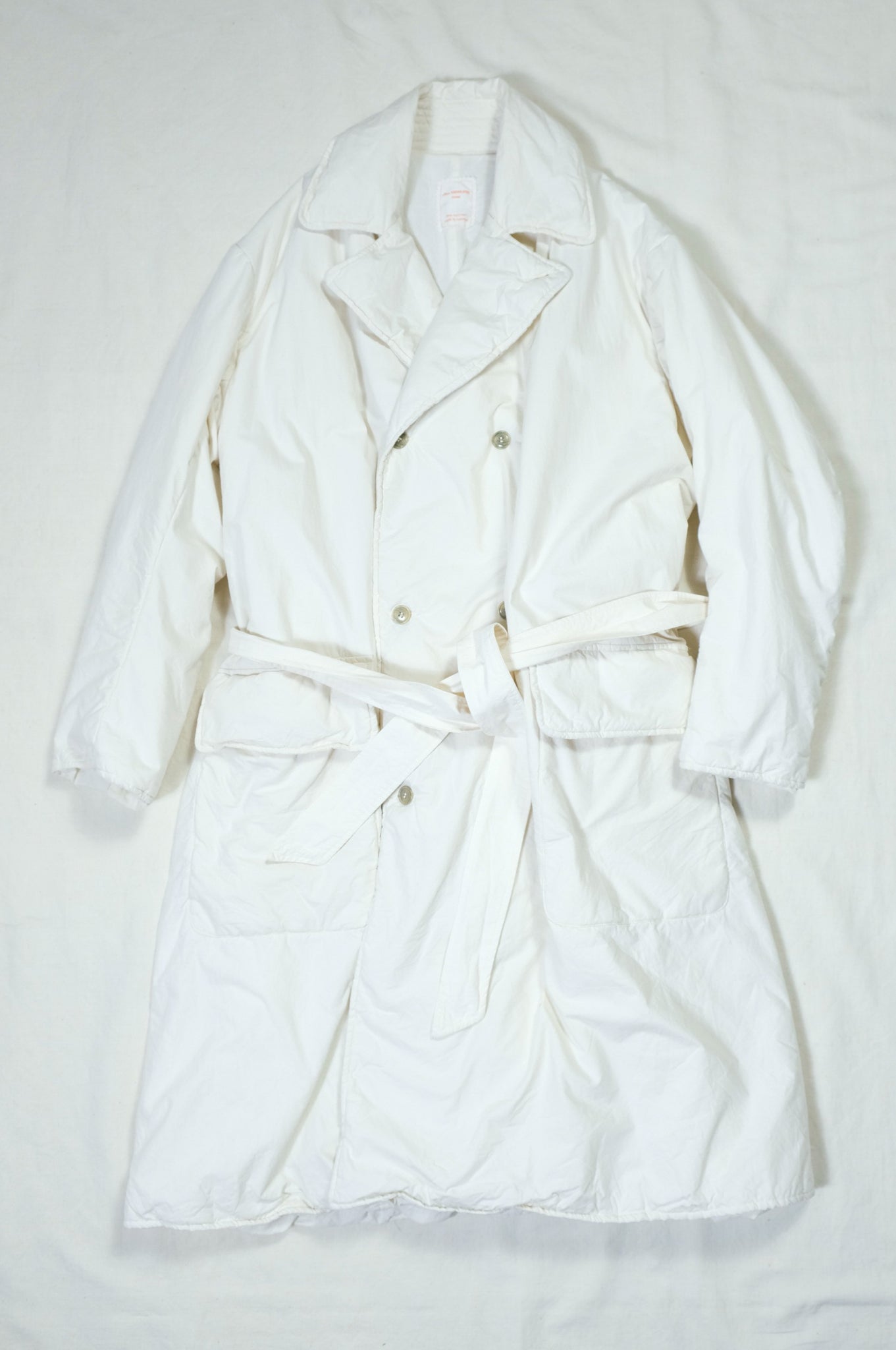 Chez VIDALENC "Coat MAC Padded / Cotton Cambric / Ecru"