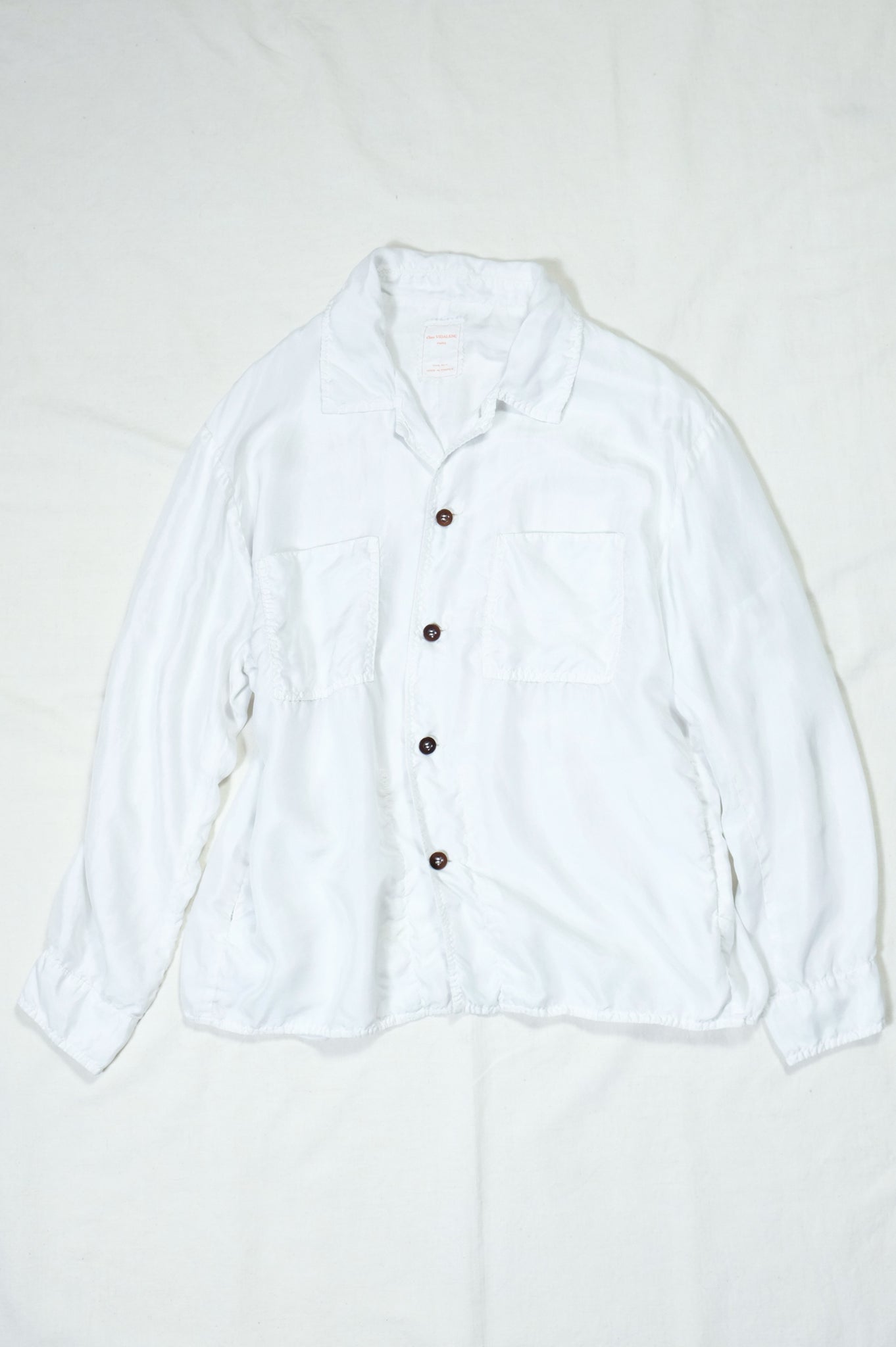 Chez VIDALENC "Shirt KUB / Hab Silk Med / White"