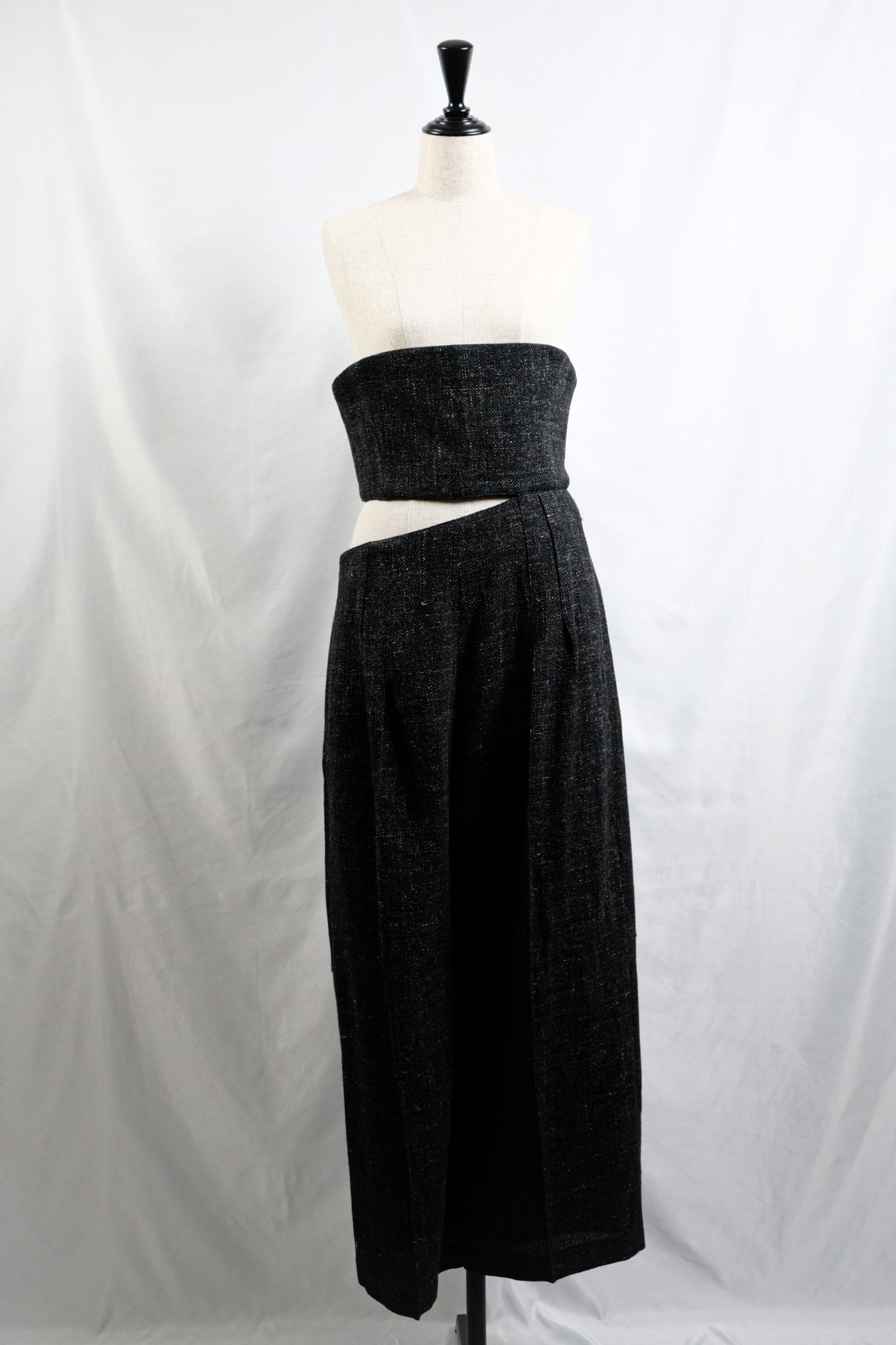PHOTOCOPIEU "BUSTIER-STYLE JUMPSUIT / KASHMIR / CHARCOAL"