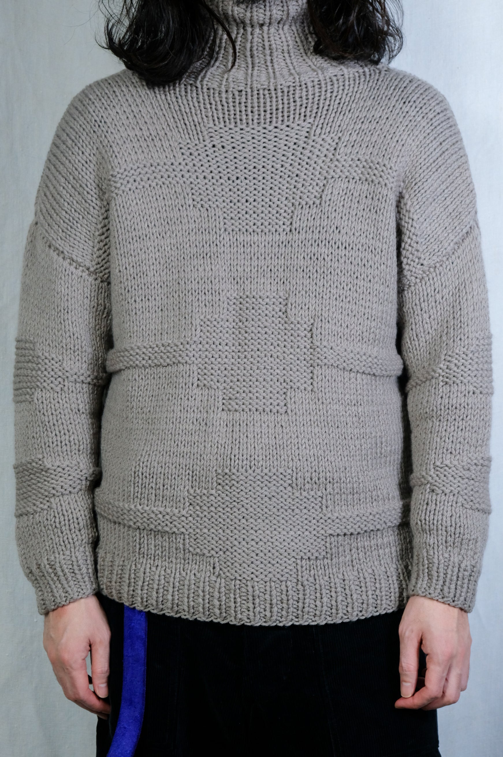 MAYDI / Rib Stitch Vネック アルゼンチンニット