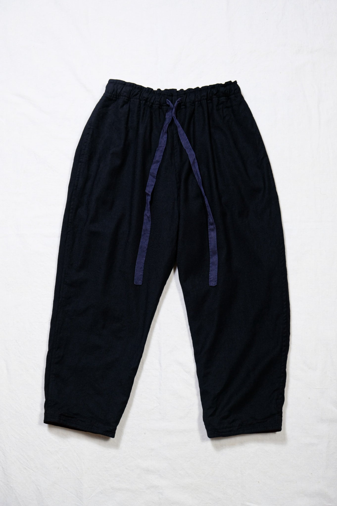 Chez VIDALENC "Pants Coulisse SL90 / Wool Mar / BLACK"