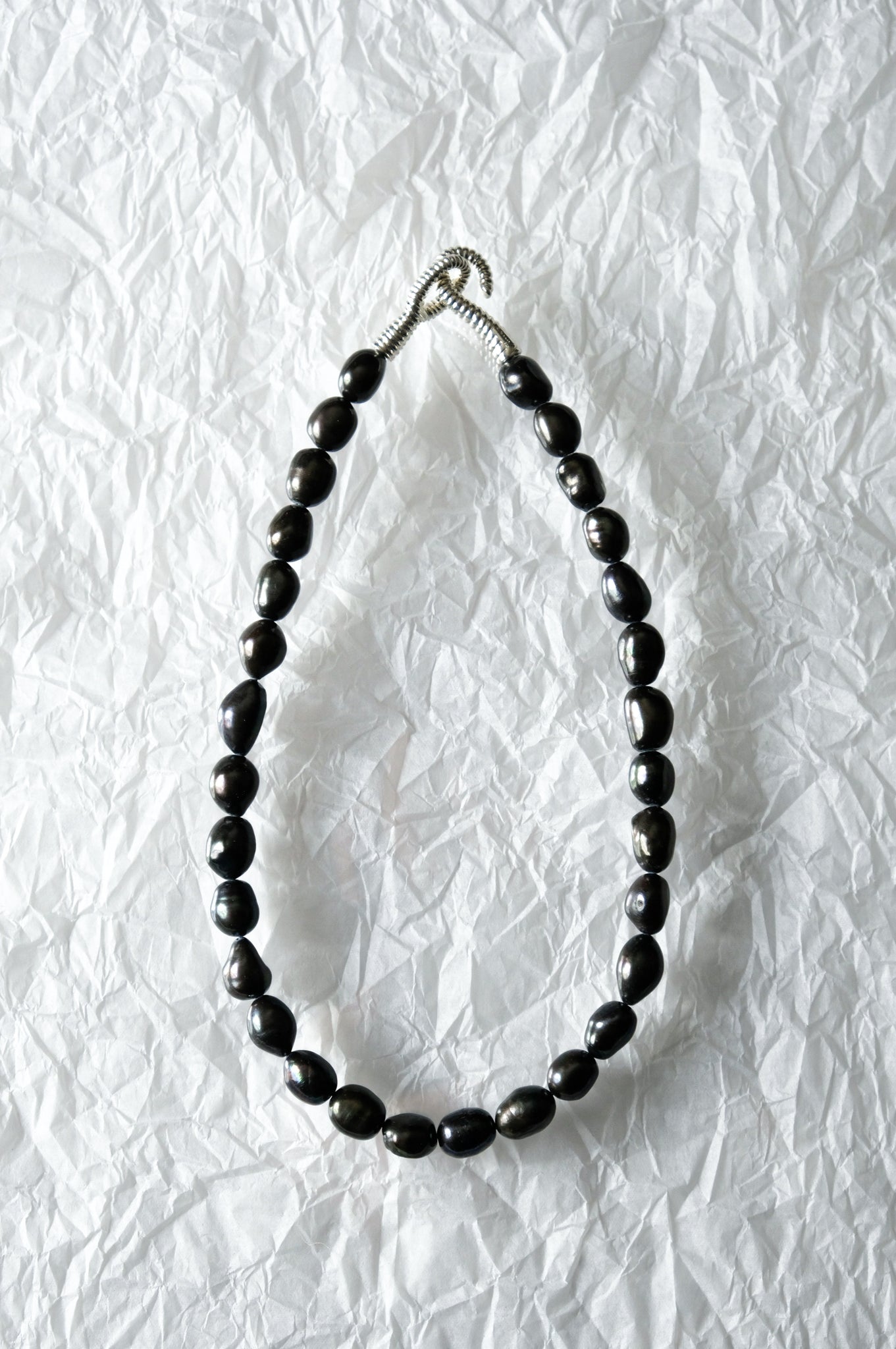 R.ALAGAN "CHARCOAL CLASSIC PEARL NECKALCE(LIMITED ITEM)"