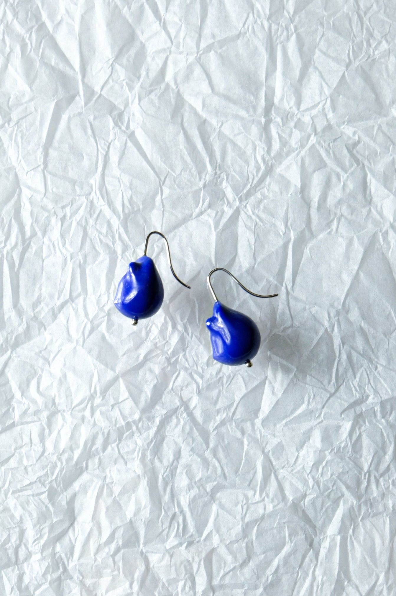 R.ALAGAN "DISTORTED STONE EARRINGS / LAPIS" 