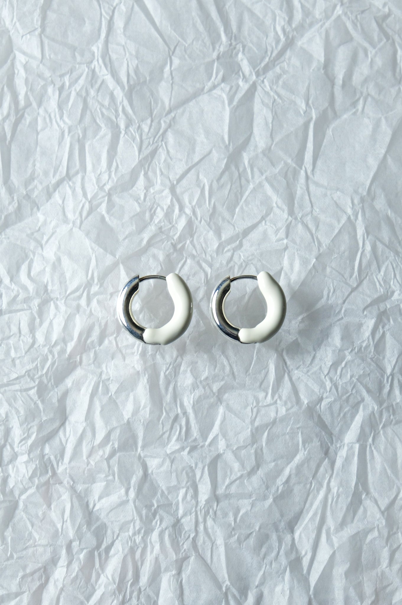 R.ALAGAN "DIPPED TINYALL ROUND HOOPS SILVER×LIGHT YELLOW"