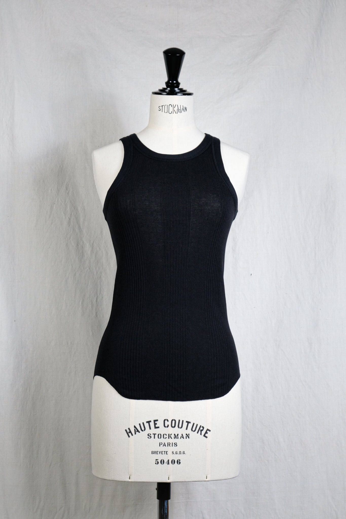 FUMIKA_UCHIDA "NEEDLE DRAWING TANKTOP / BLACK"