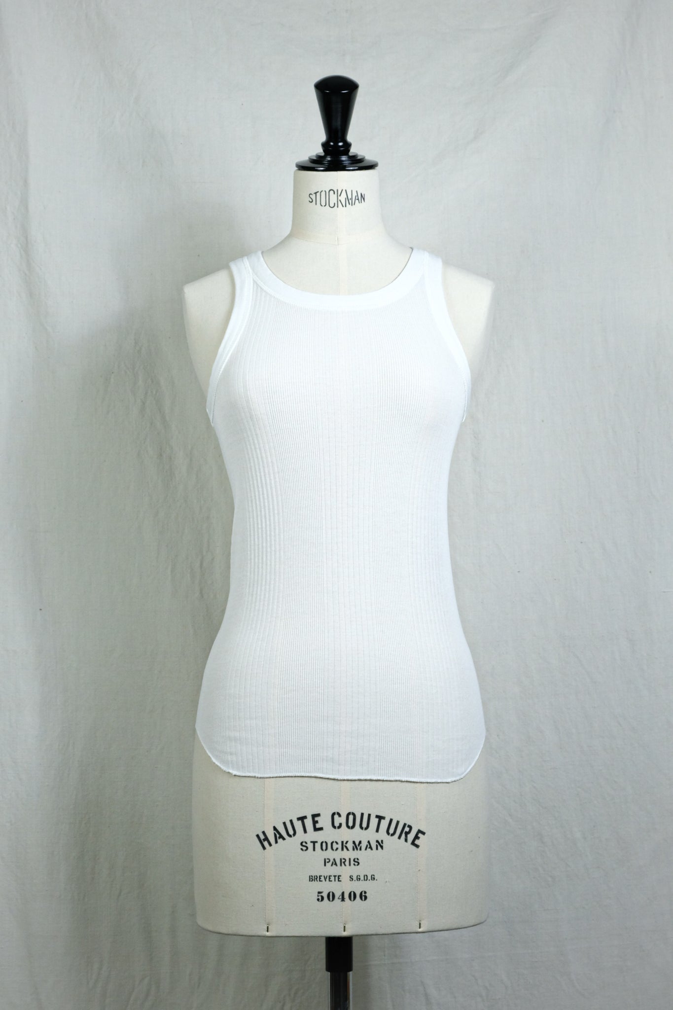 FUMIKA_UCHIDA "NEEDLE DRAWING TANKTOP / WHITE"