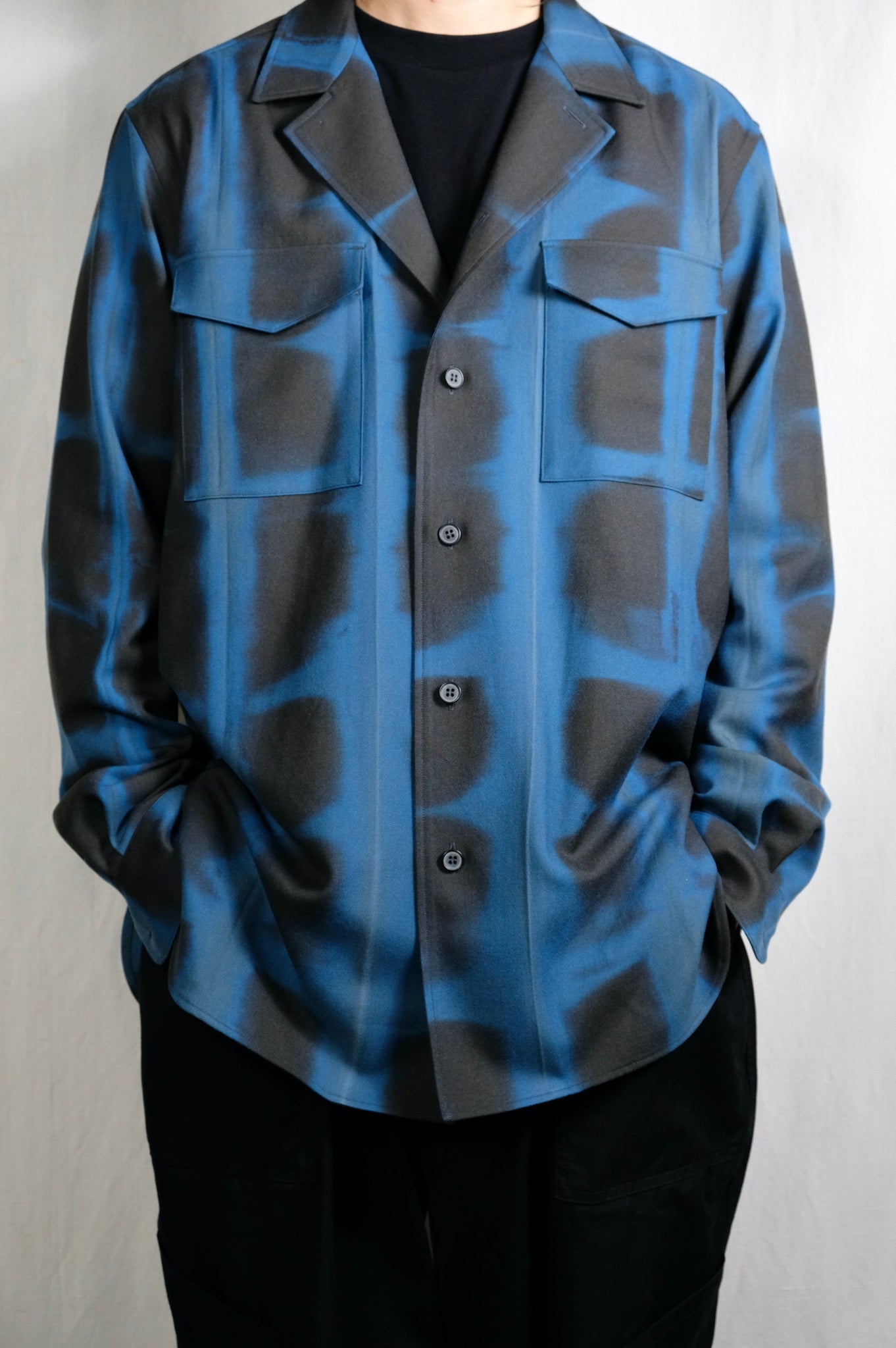 Yamauchi "Wool Cashmere Tailored Collar Shirt / ARIMATSU CHECK"