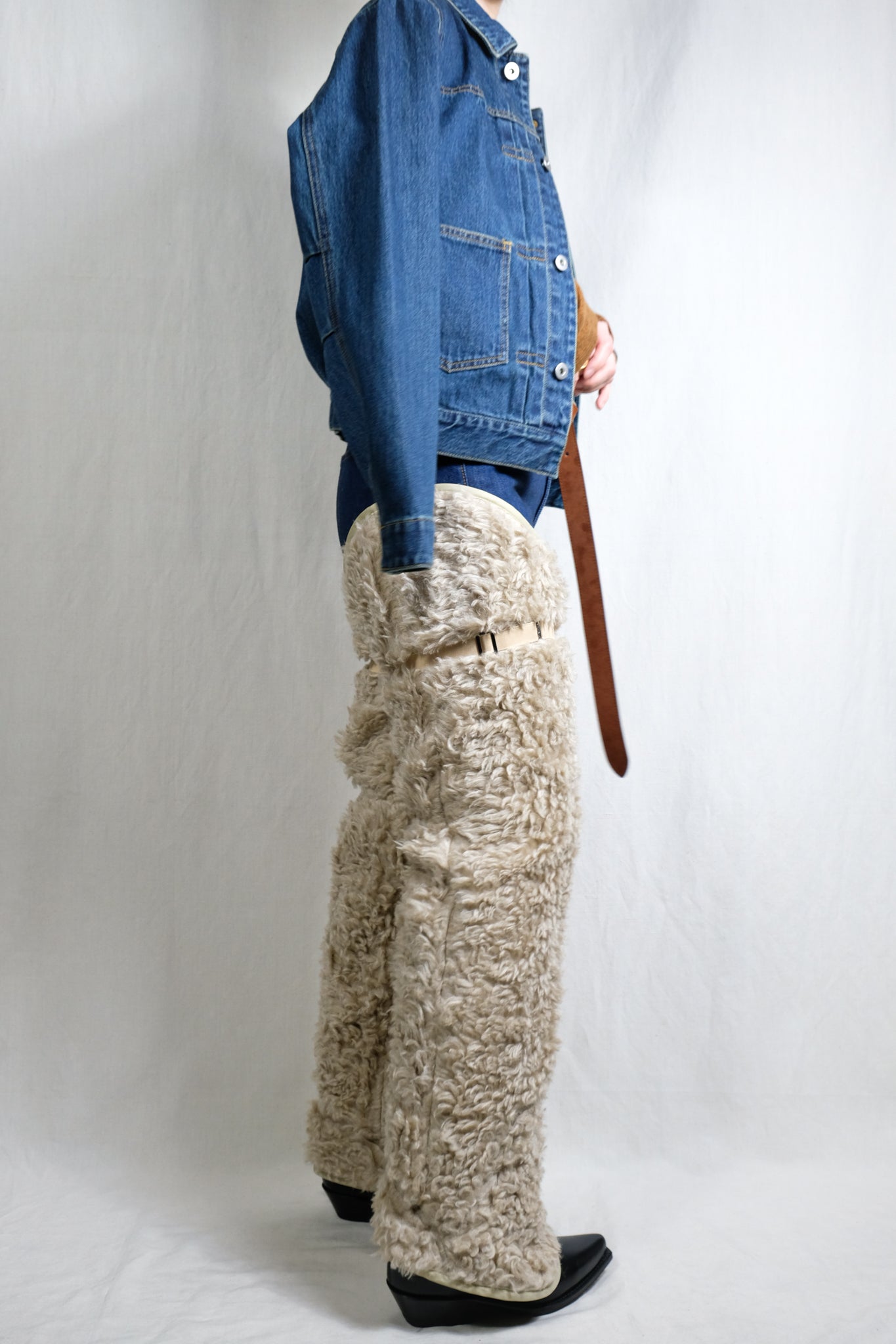 レッグウェア FUMIKA UCHIDA : FAUX FUR BOOTS COVER FUMIKA UCHIDA： FAUX FUR BOOTS COVER - COYOTE - ORANN ONLINE SHOP