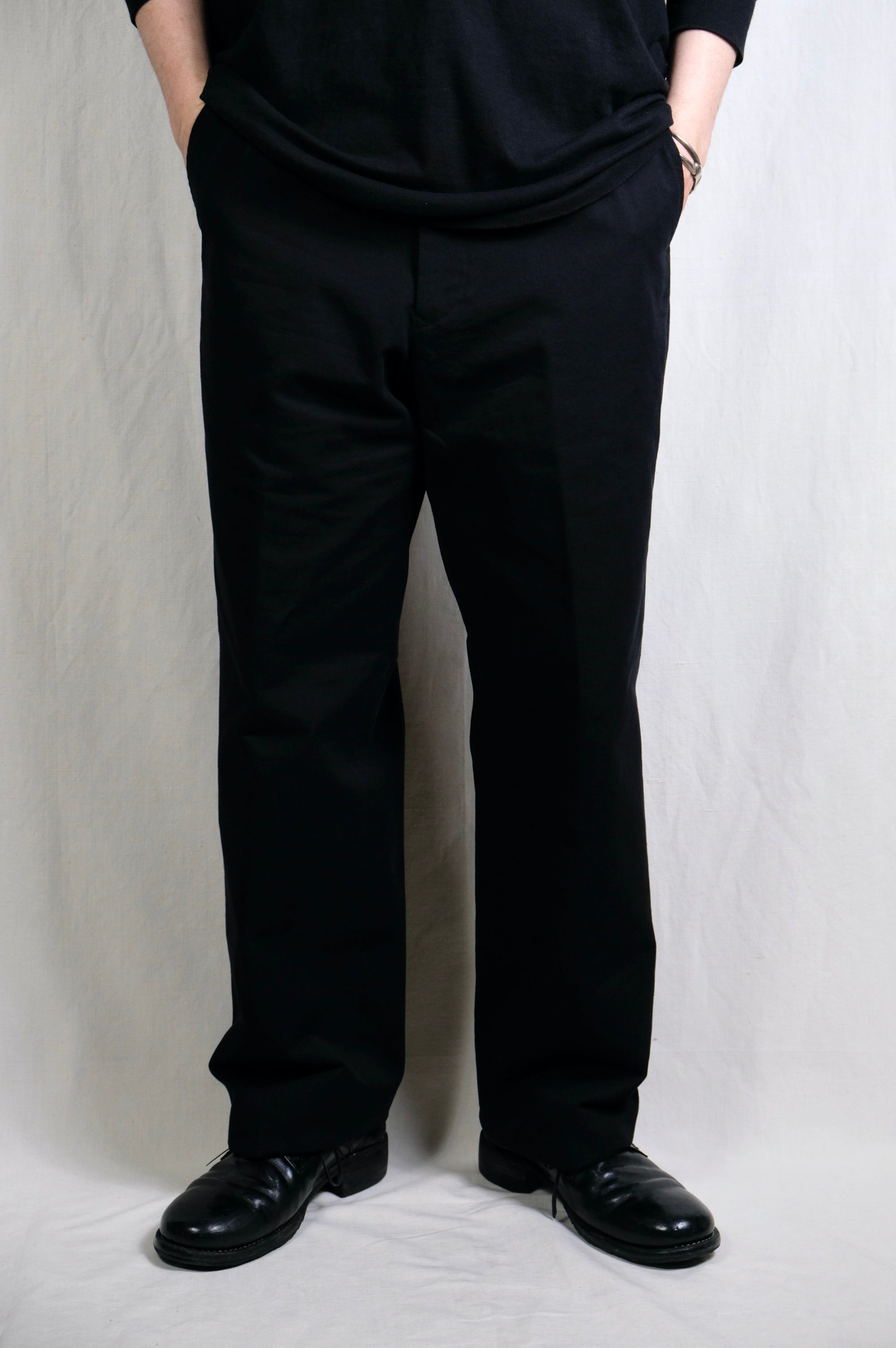 美品 25SS COMOLI ポストワークツイルパンツ(black) 3 COMOLI