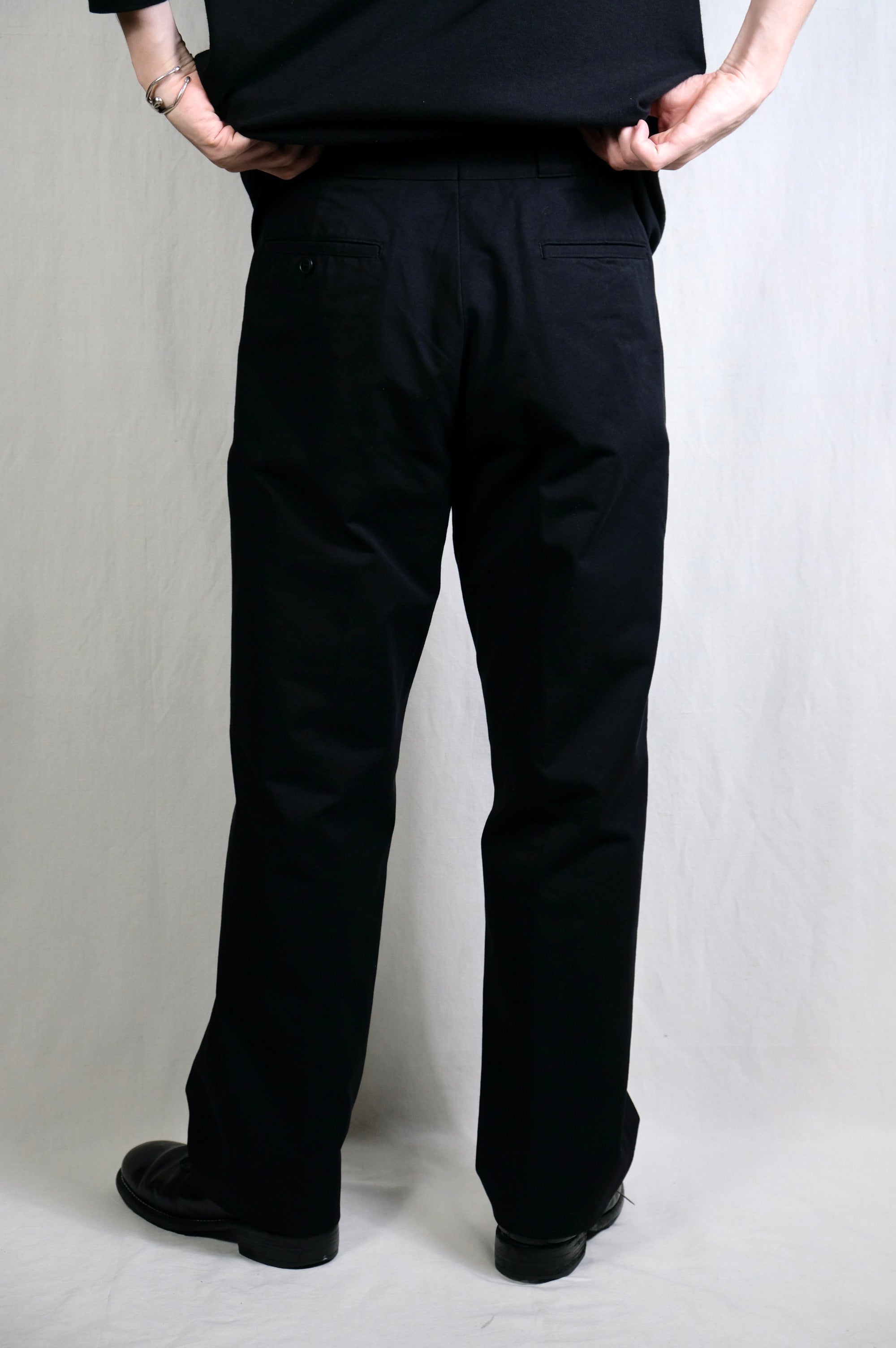 COMOLI ポストワークツイルパンツ　size1 BLACK 21SS COMOLI (コモリ) ポストワークツイル パンツ