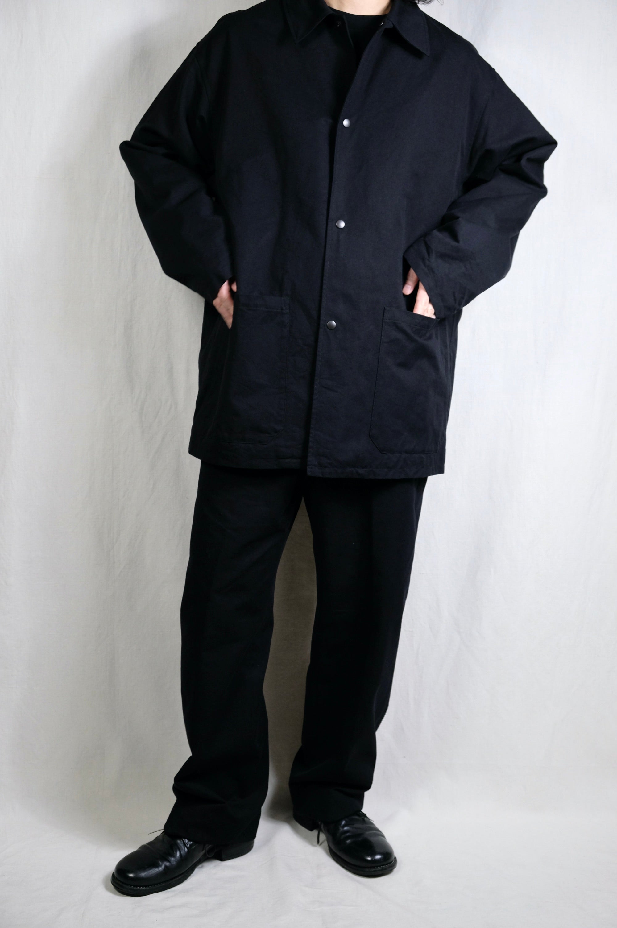 25ss COMOLI ポストツイルワークジャケット 2ブラック COMOLI | ポストワークツイル ジャケット MEN