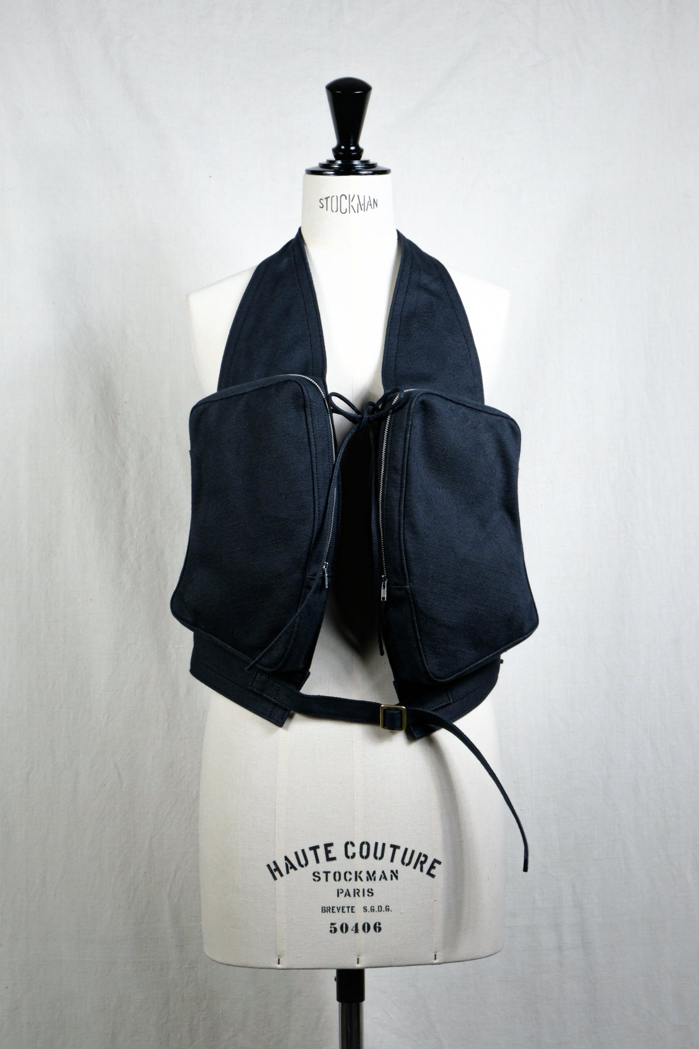 FUMIKA_UCHIDA x CHACOLI "COTTON CANVAS TACTICAL VEST/BLACK" 