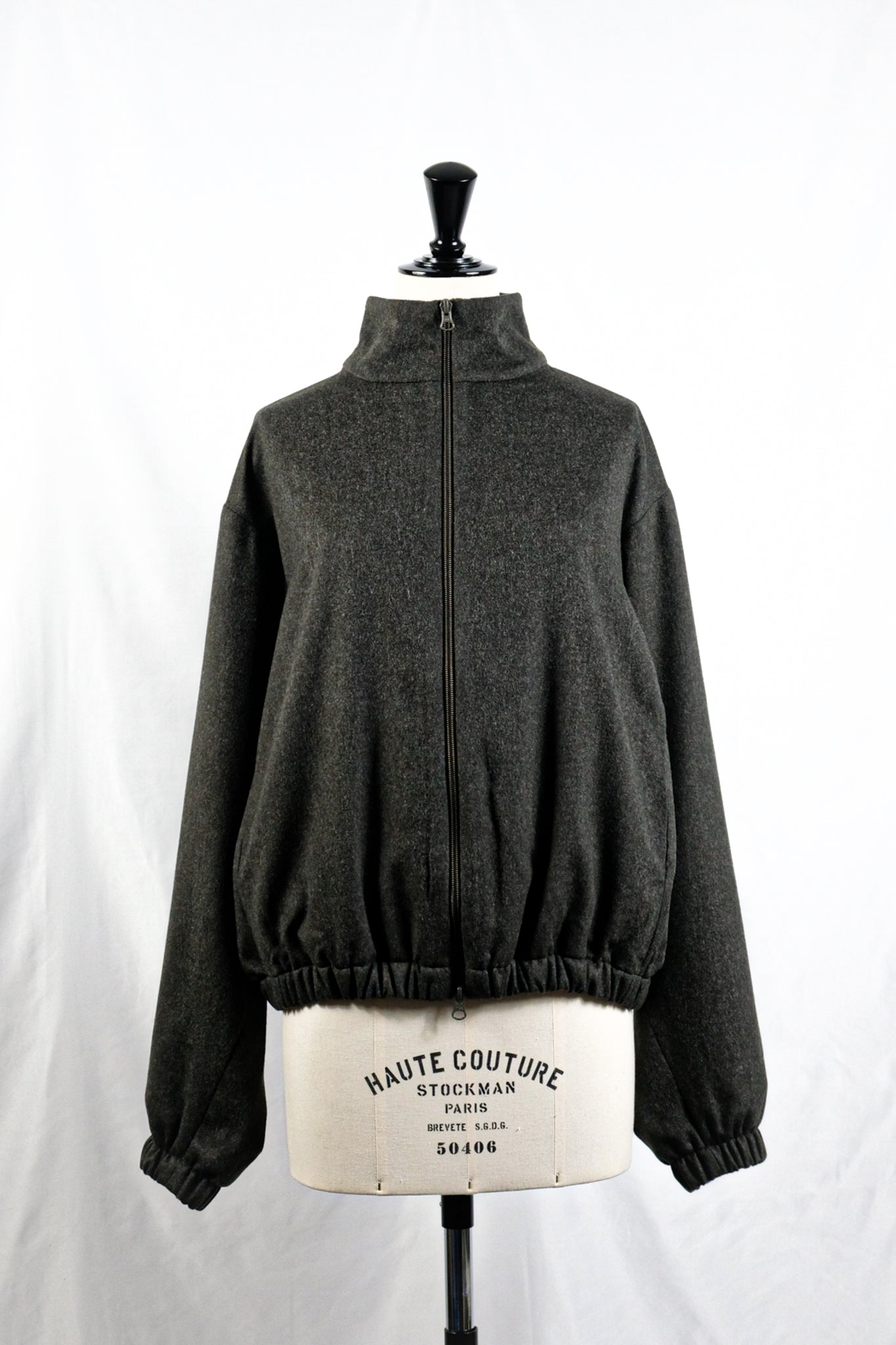 Gabriela Coll Garments "NO.261 HEAVY WOOL ZIPPER JACKET / GREEN" 