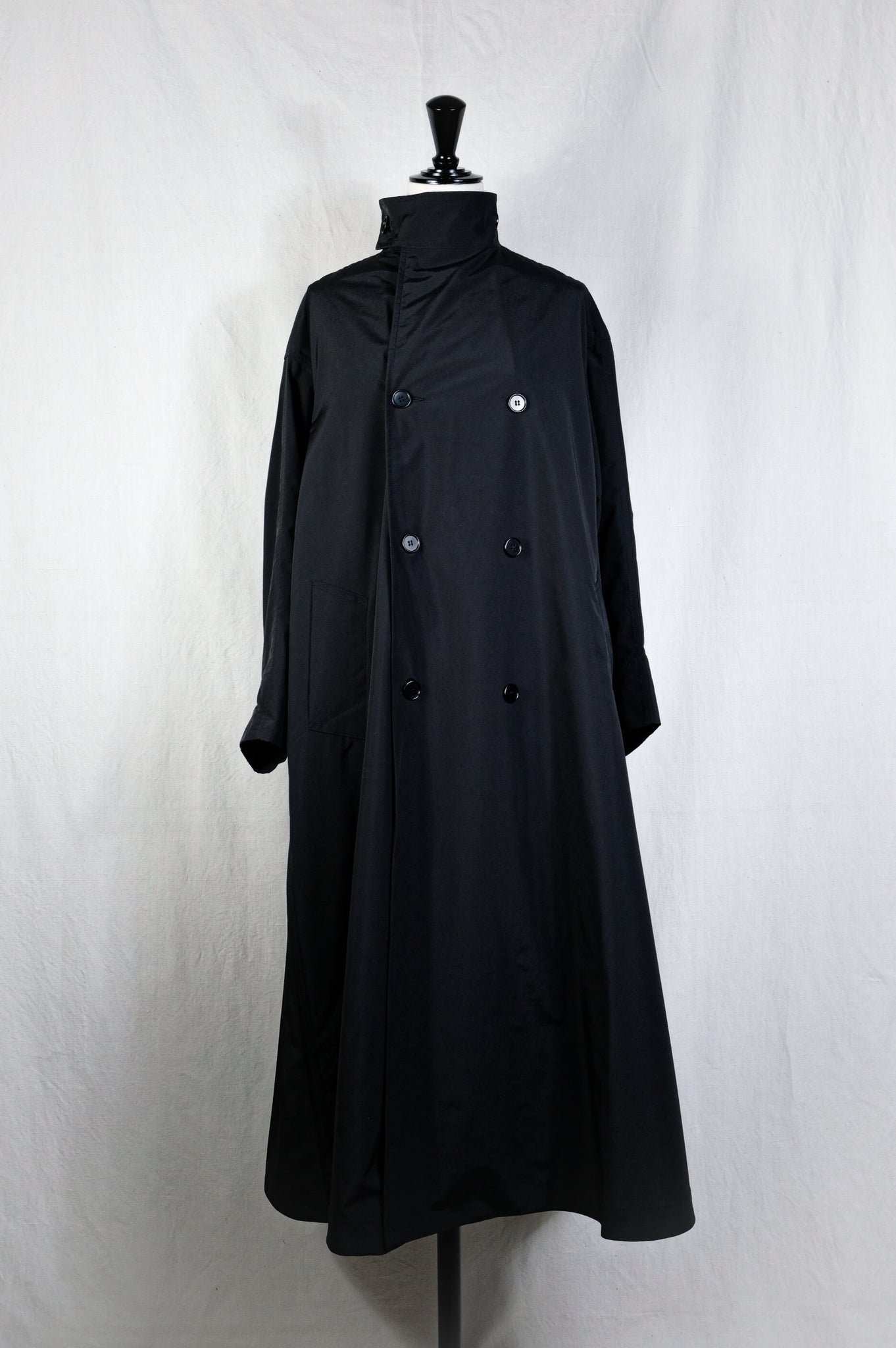 Gabriela Coll Garments "NO.65 LORO PIANA RAIN SYSTEM OVERSIZED COAT / BLACK"