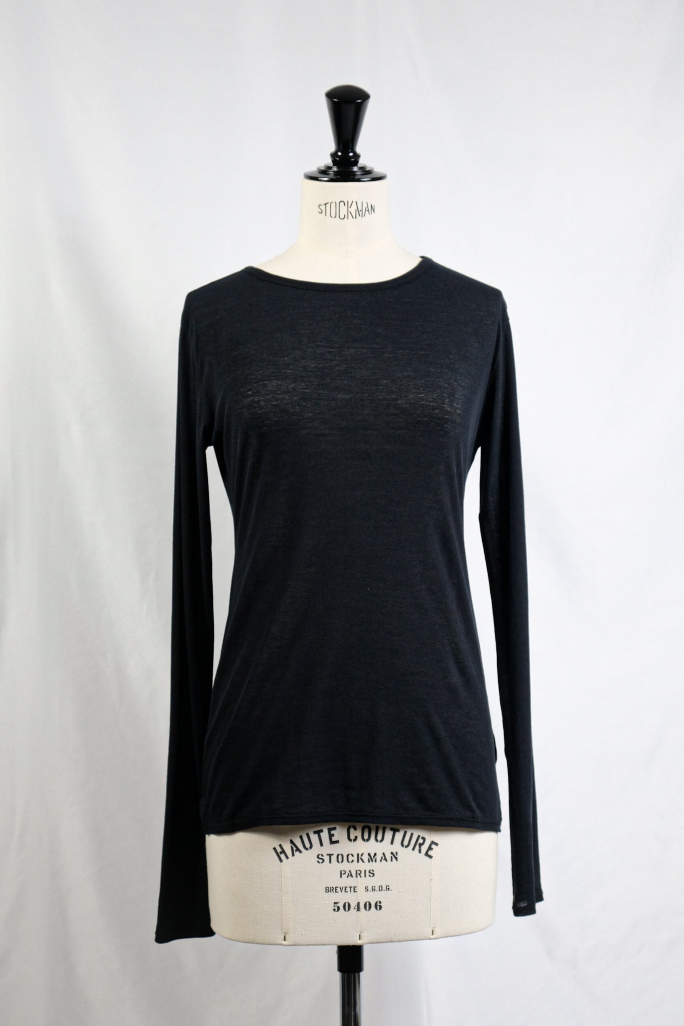 Tu es mon Tresor "CREW NECK TOP / BLACK"