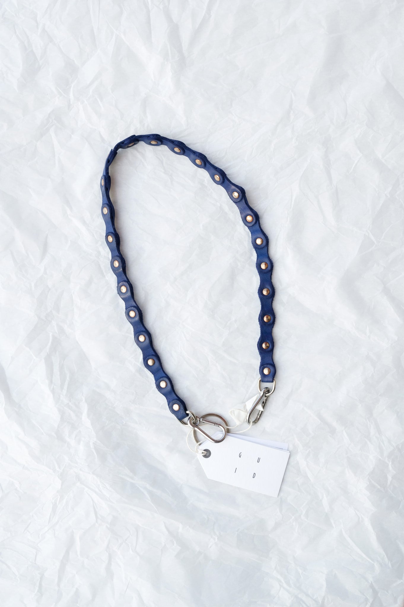 GUIDI "HB03 LEATHER WALLET CHAIN / BLUE"