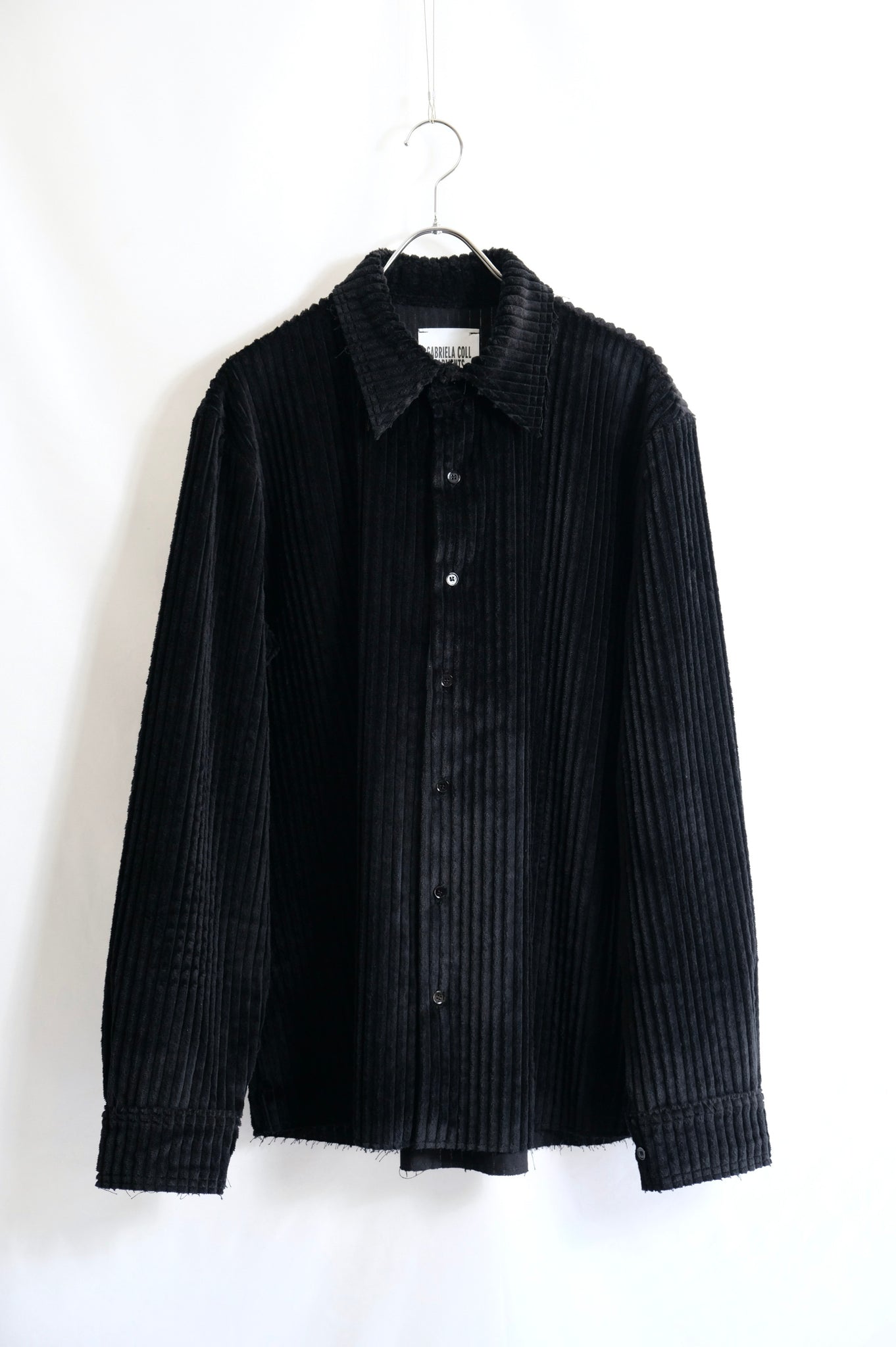 Gabriela Coll Garments "NO.197 CORDUROY SHIRT(MEN'S) / BLACK"