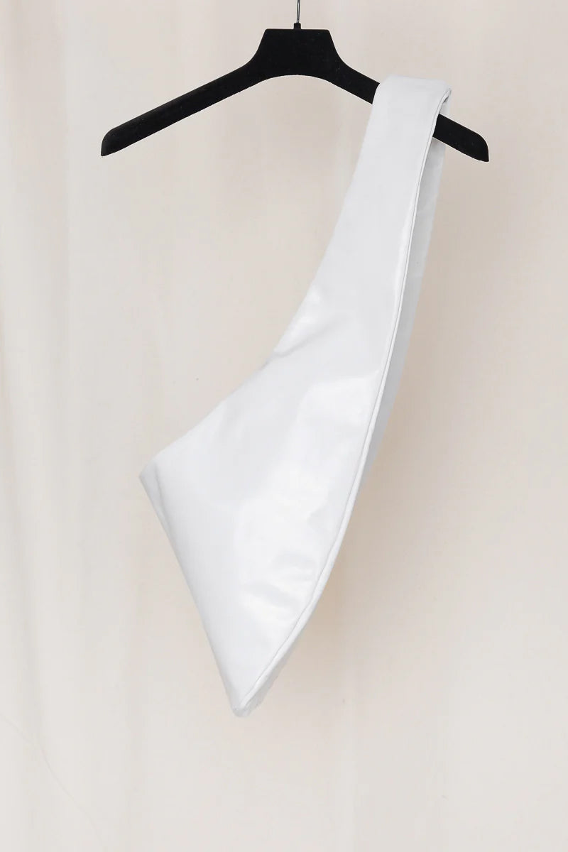 Gabriela Coll Garments "NO.250 CROSSED LEATHER BAG/WHITE"