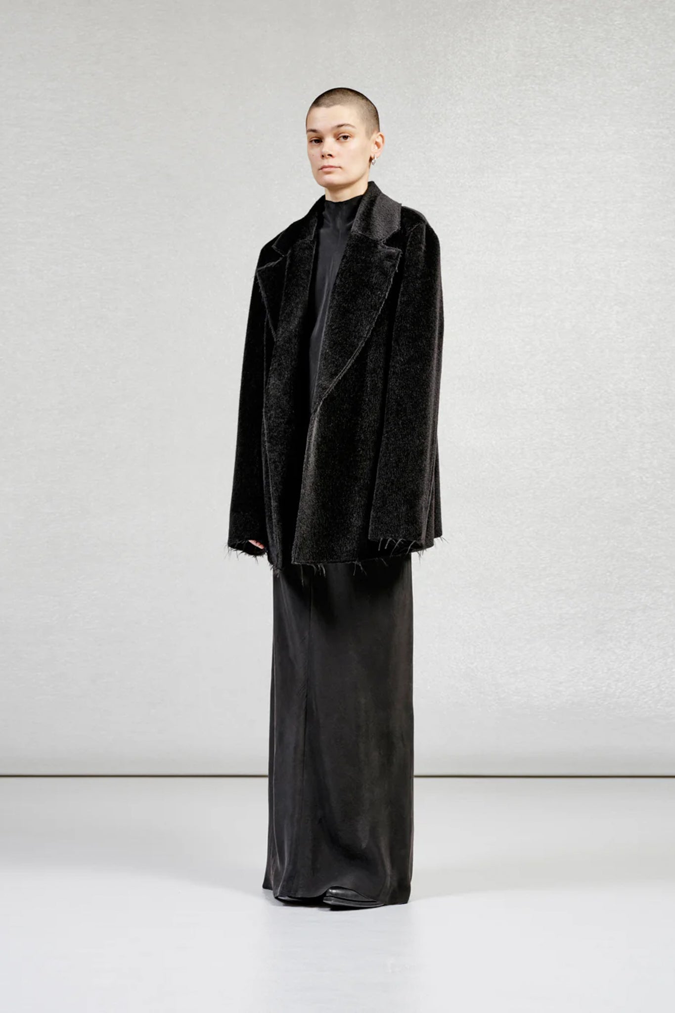 Gabriela Coll Garments "NO.173 SURI ALPACA WOOL TWO BUTTON JACKET / BLACK" 