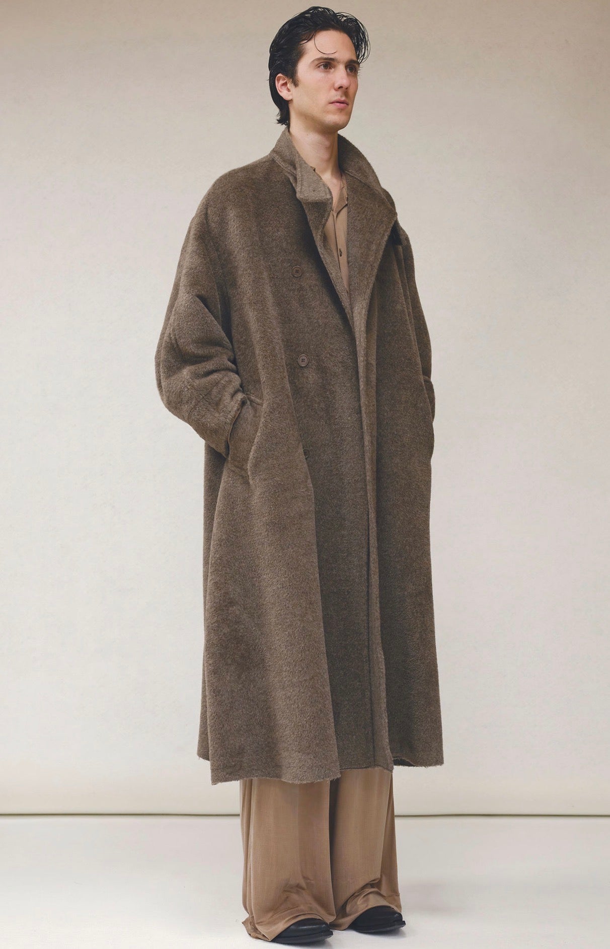 Gabriela Coll Garments NO.65 DORMEUIL ALPACA OVERSIZED COAT BROWN LOCALERS