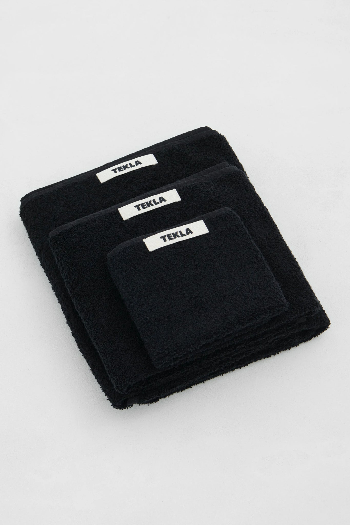 TEKLA "TOWEL / BLACK(5 SIZE)"