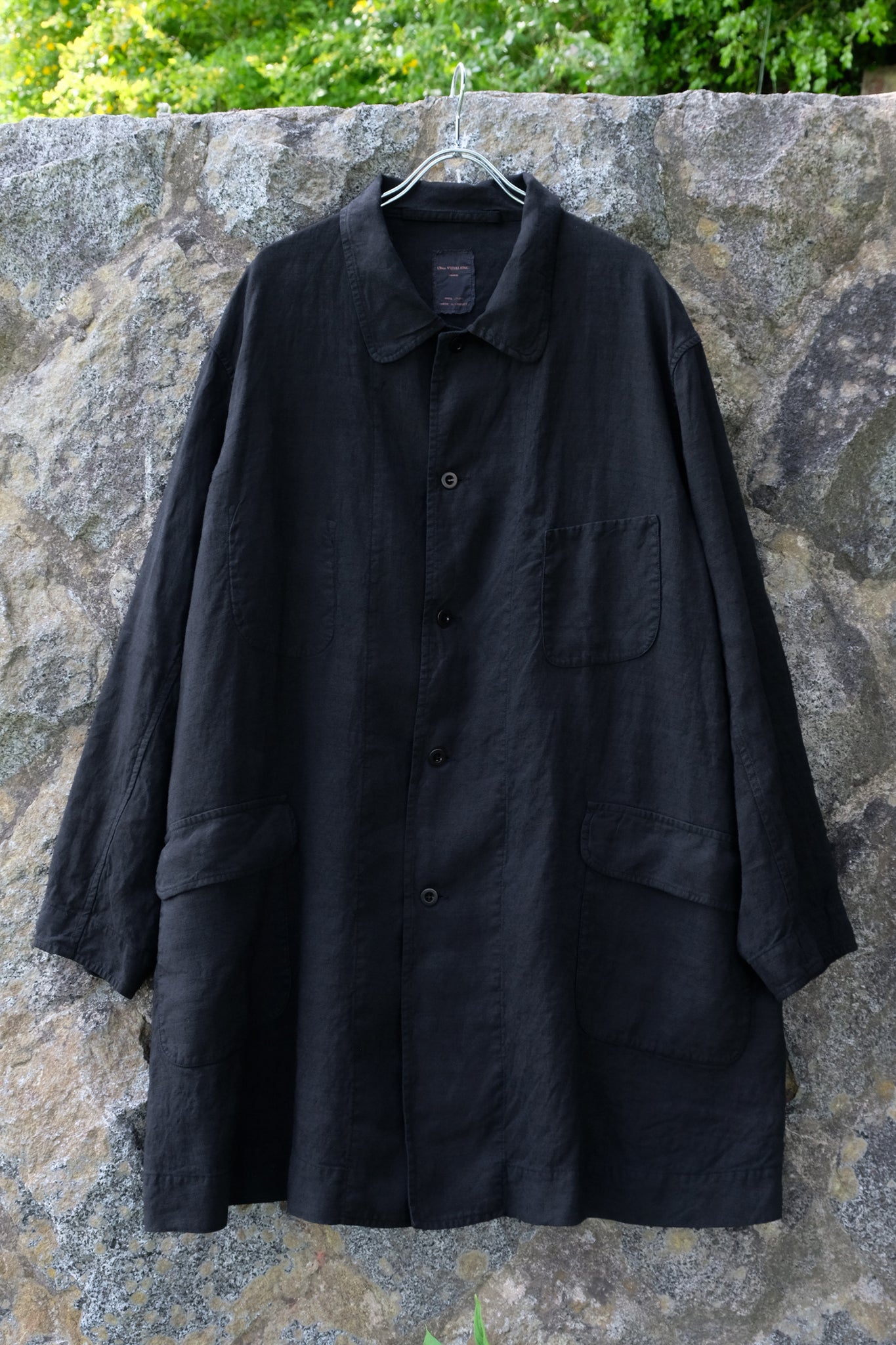 Chez VIDALENC "Coat Malbo / Antic Linen / Washed Black"