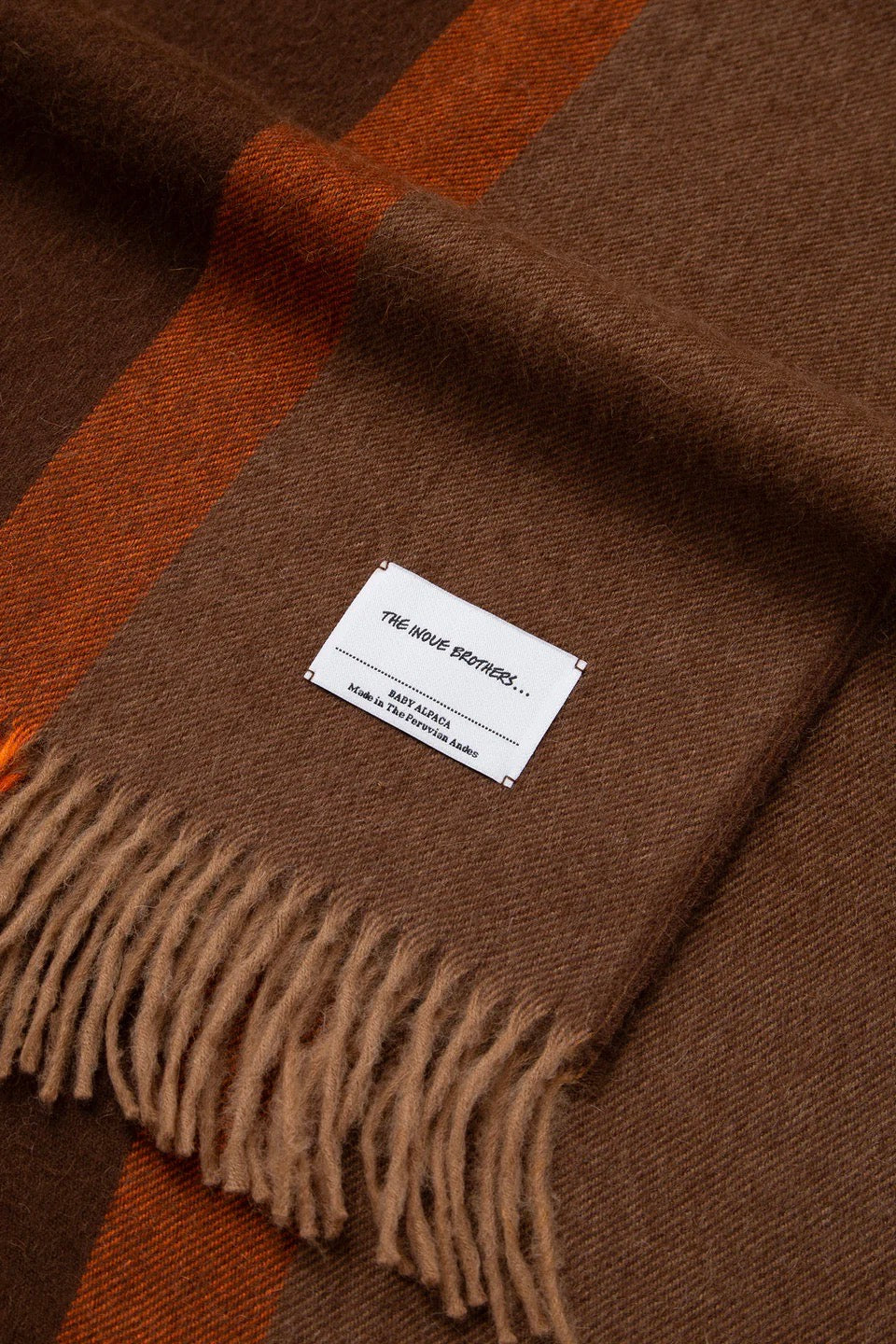 THE INOUE BROTHERS... "BRUSHED SCOLE STRIPE / BROWN/CAMEL"