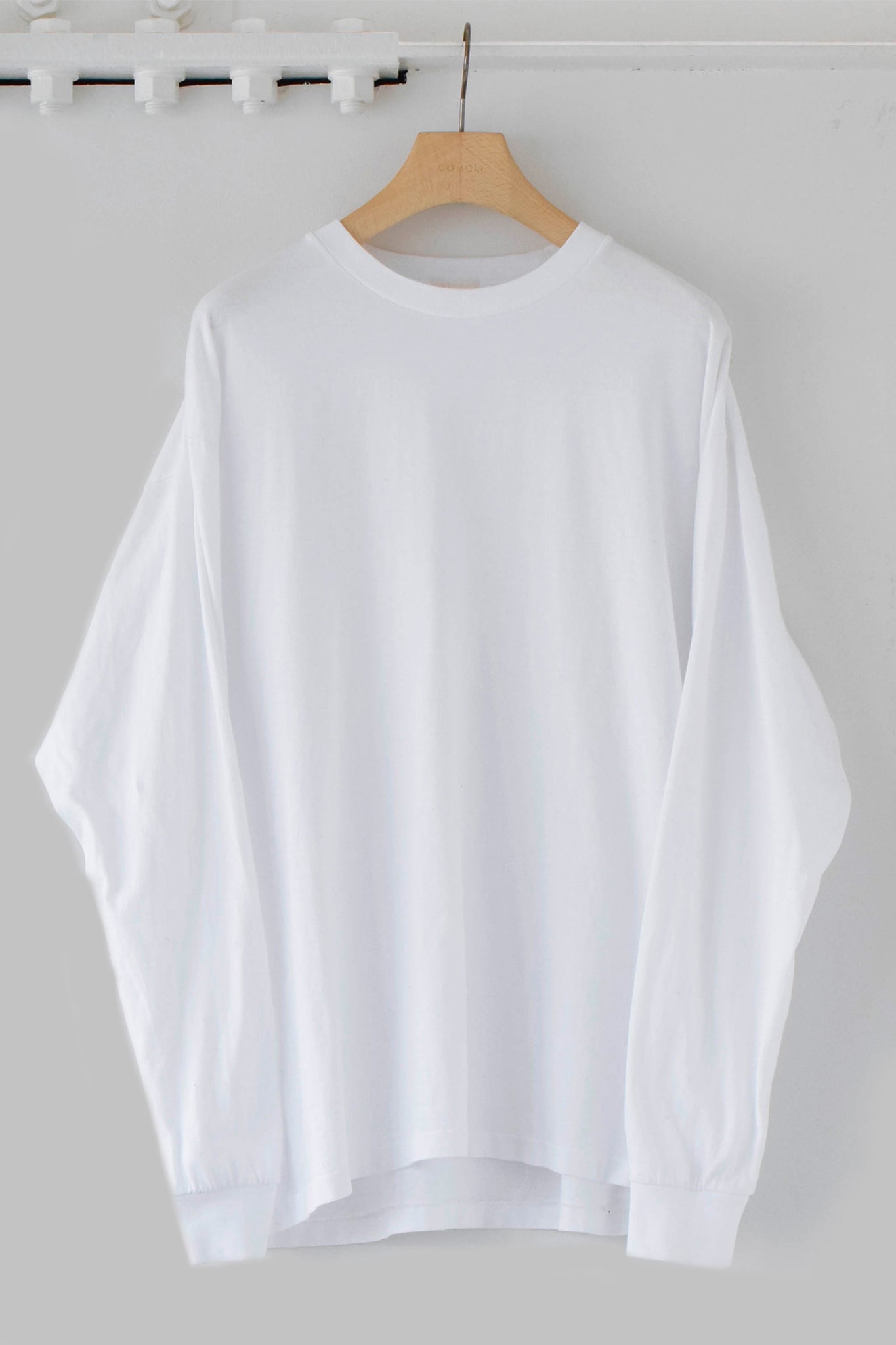 COMOLI "Kuubo tenjiku long-sleeved T-shirt/WIHTE"