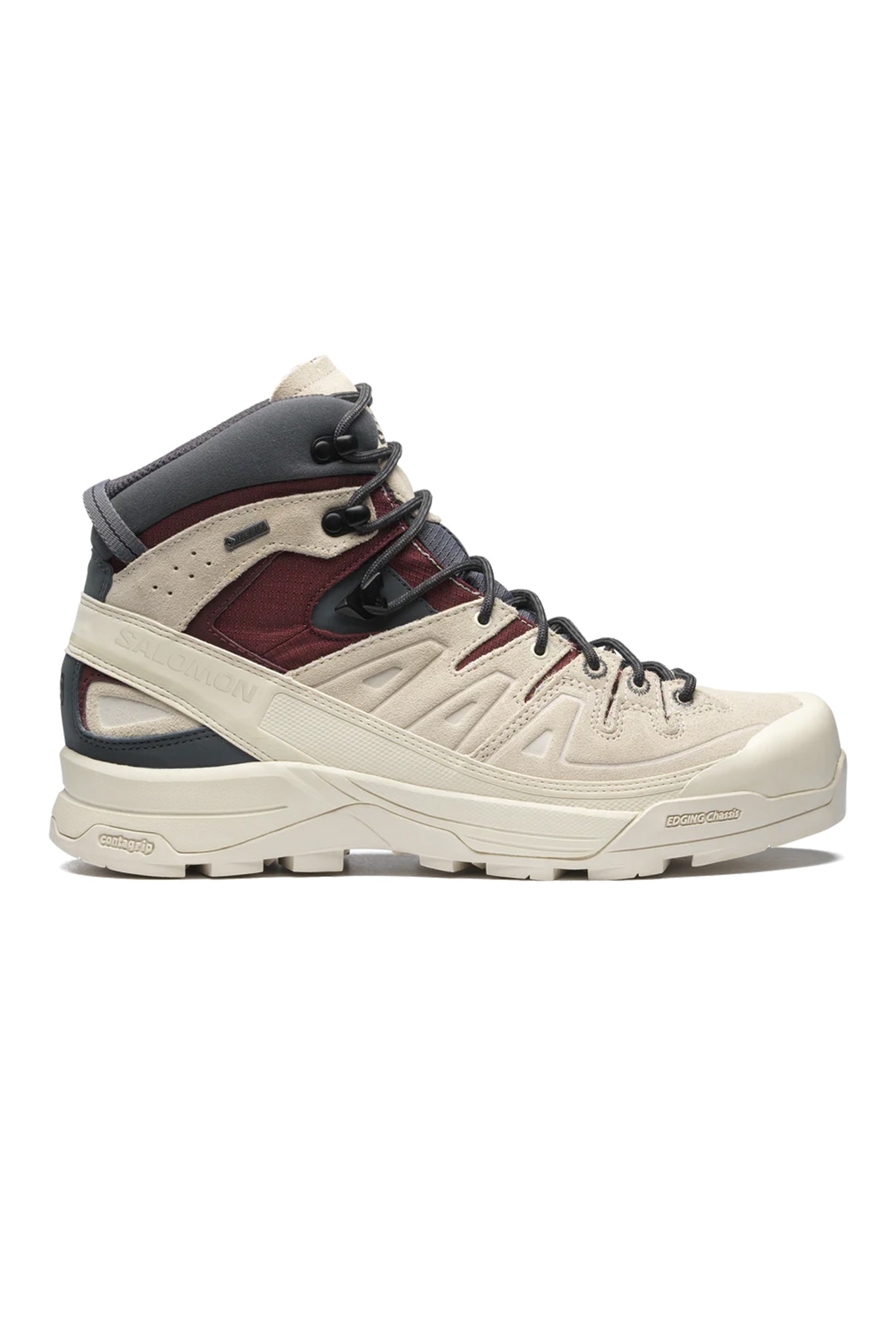 SALOMON "X-ALP MID LEATHER GORE-TEX (Almond Milk / Catawba Grape / Turbulence)"