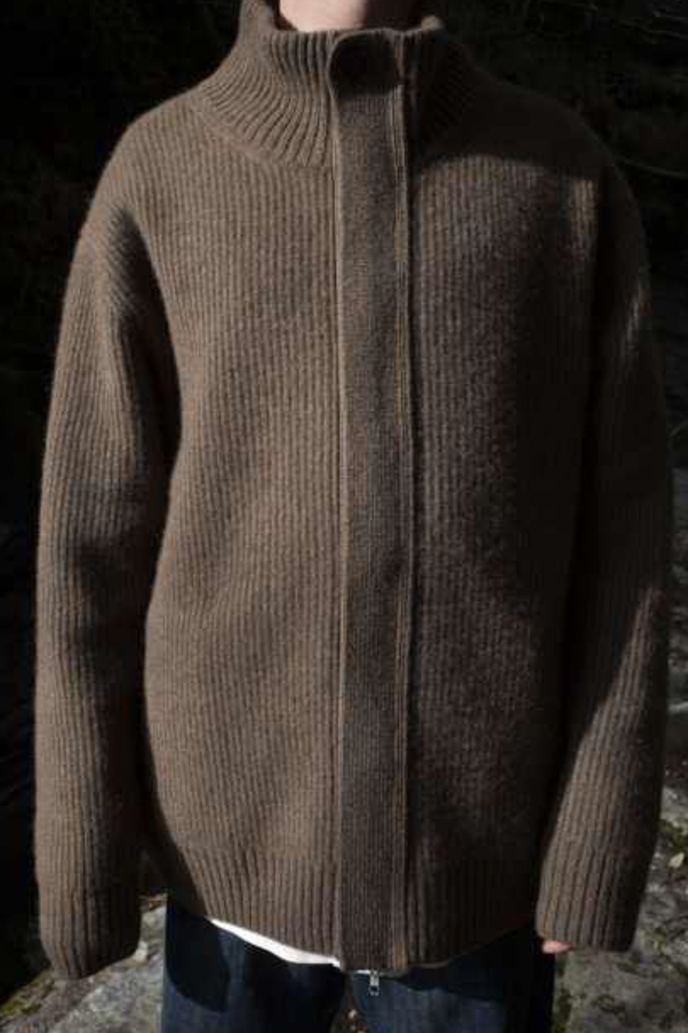 seya. "CLOUD KNIT BLOUSON / UNDYED YAK"
